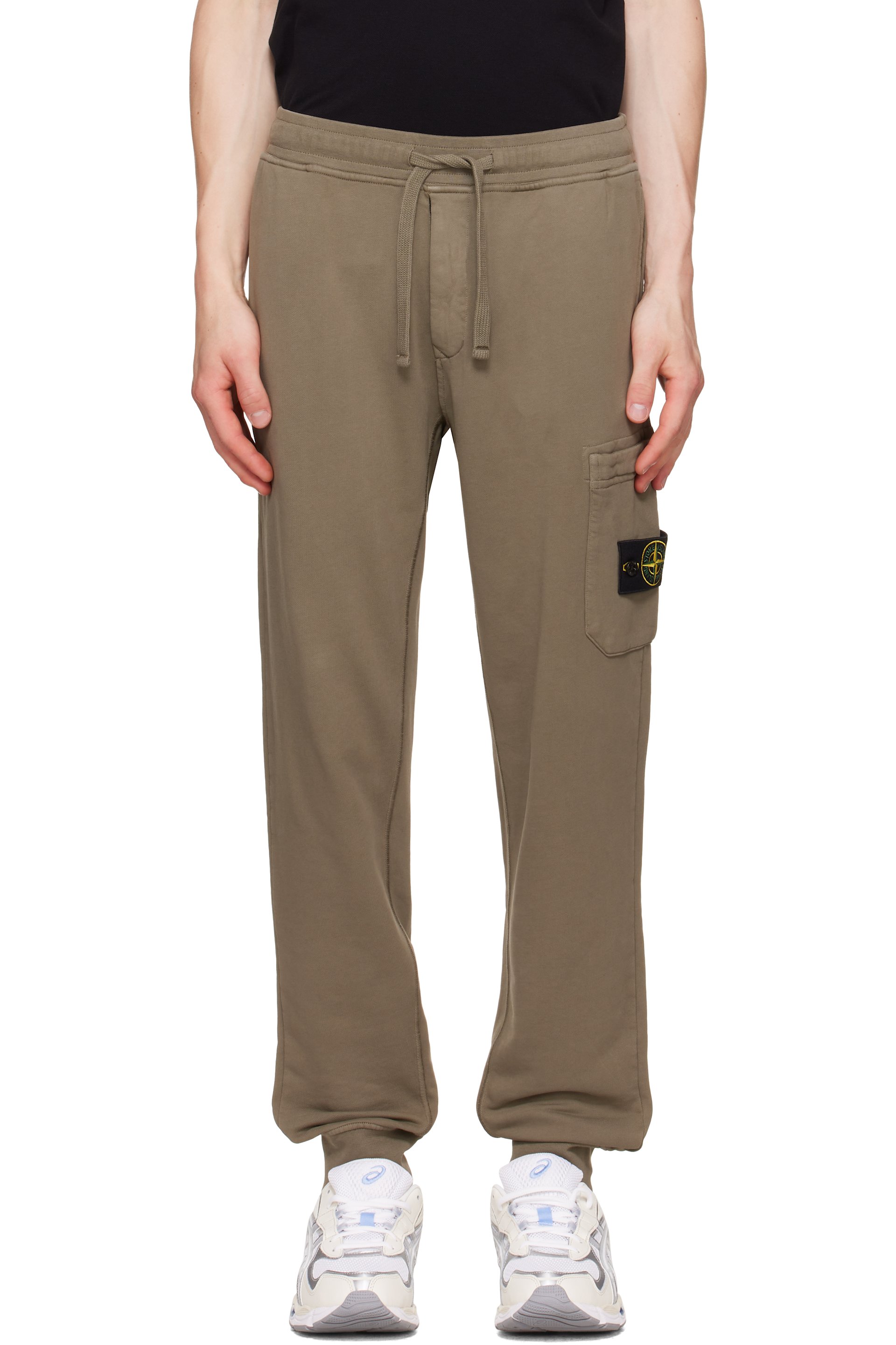 Stone Island - Khaki 6200010 Organic Cotton Fleece Sweatpants