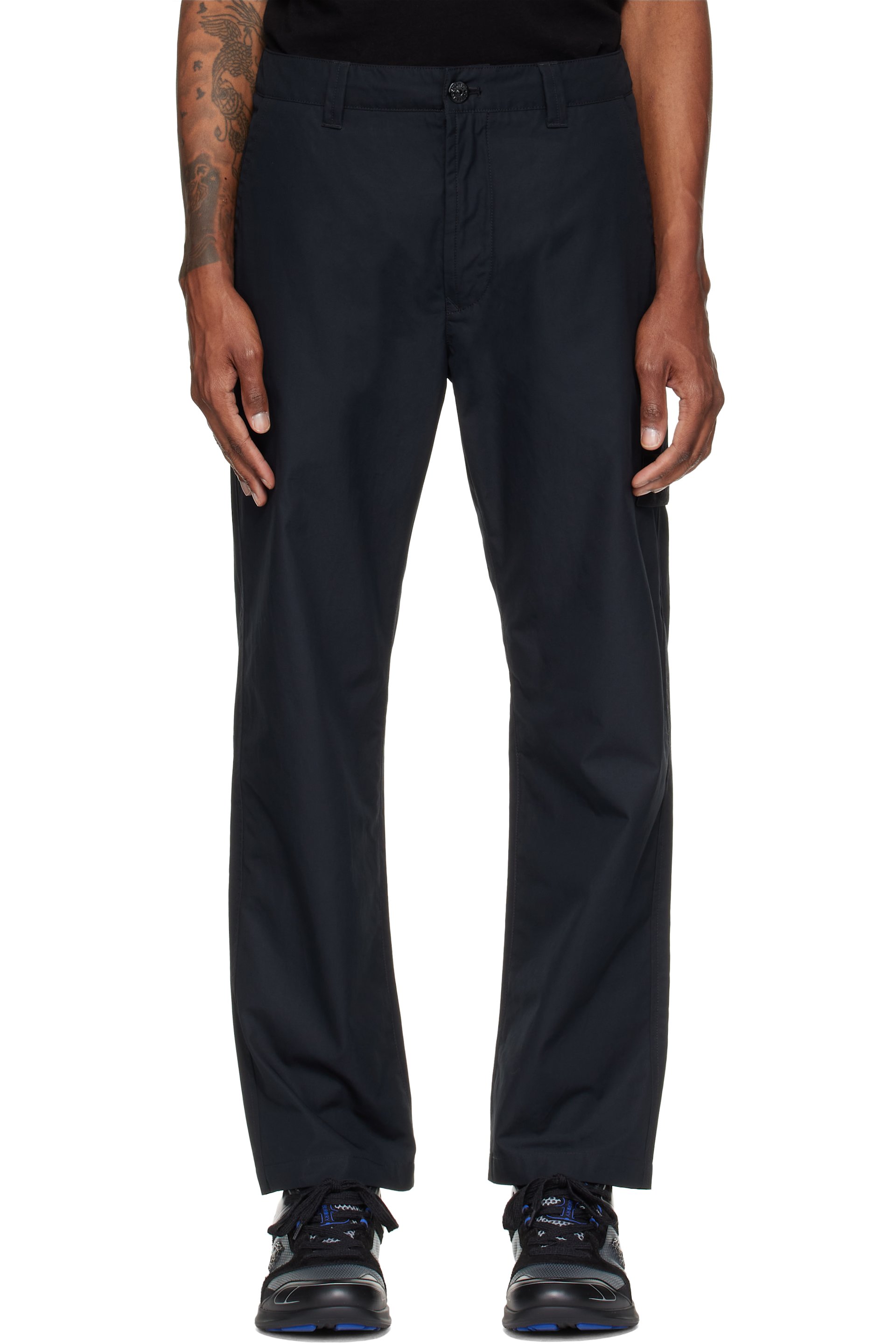 Stone Island - Pantalon cargo toutes-saisons 3100020 noir en canevas de coton
