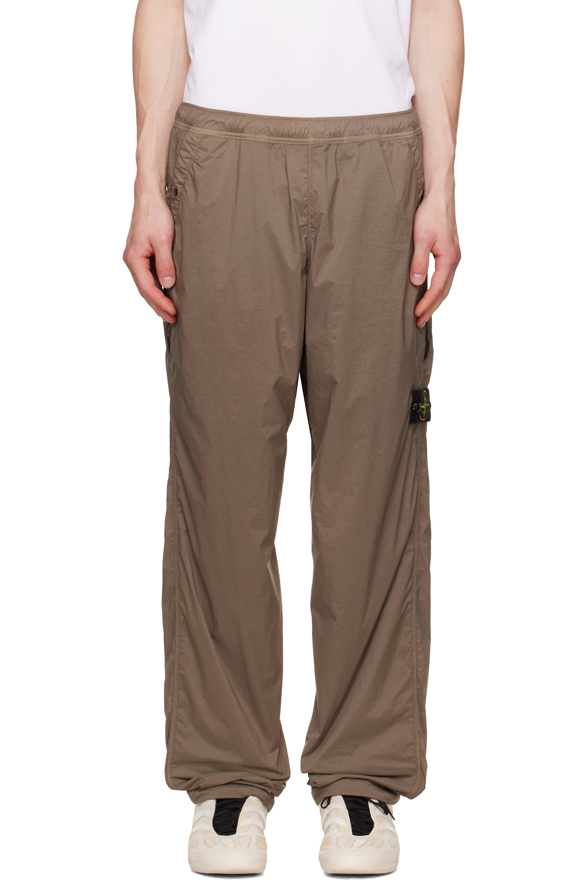 Stone Island - Khaki 3100017 Ultralight Nylon Stretch Pants