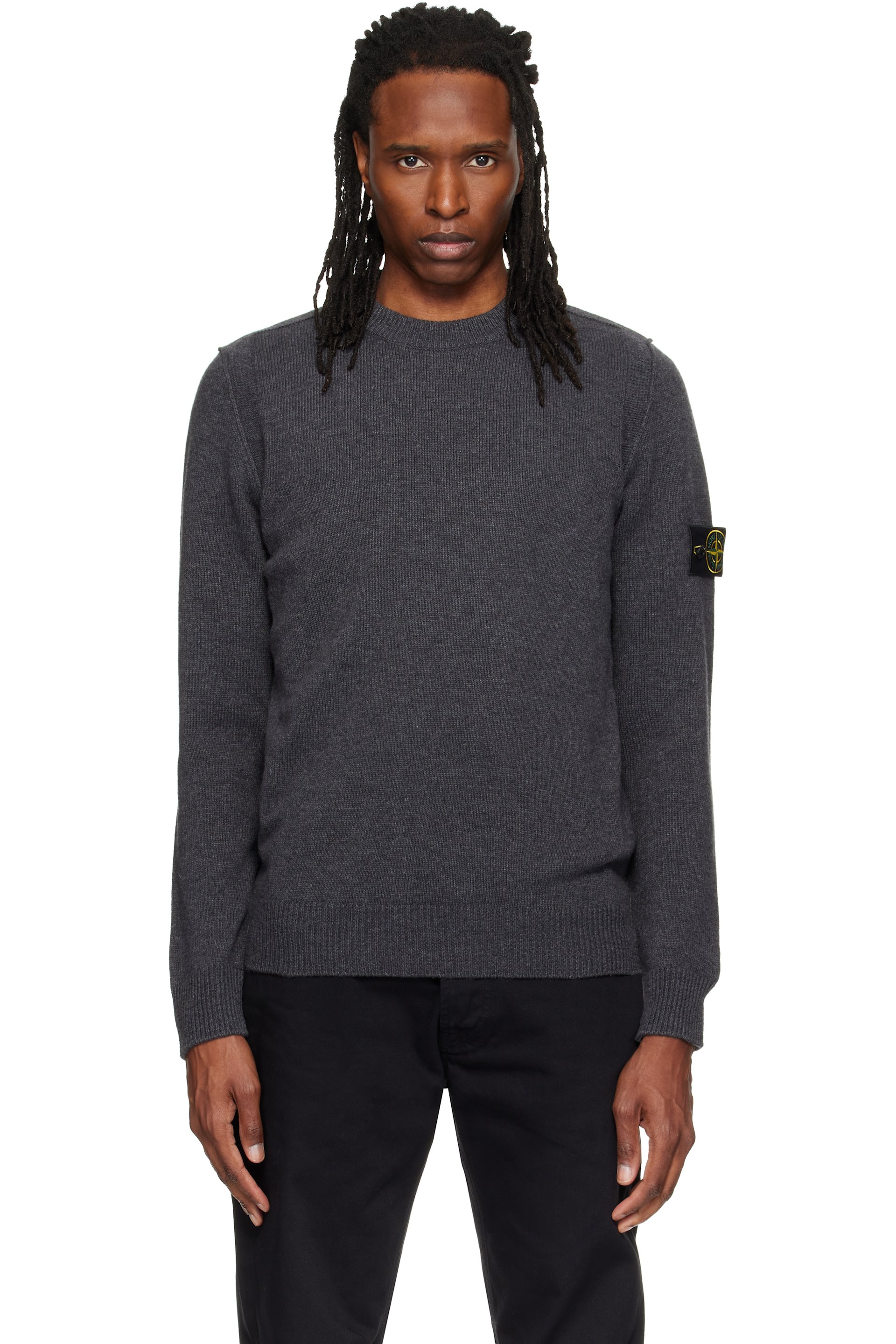 Stone Island - Gray 5100072 Lambswool Sweater