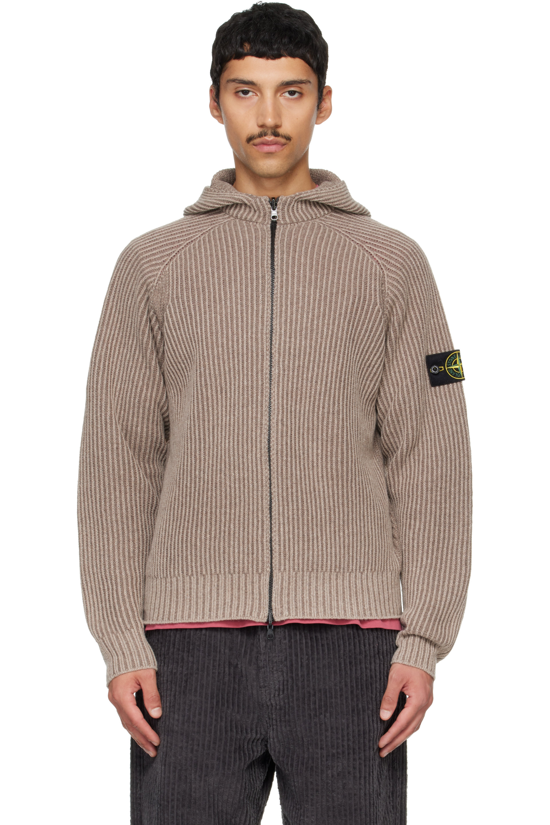 Stone Island - Beige 5100067 Two-Tone Cashmere Reversible Hoodie