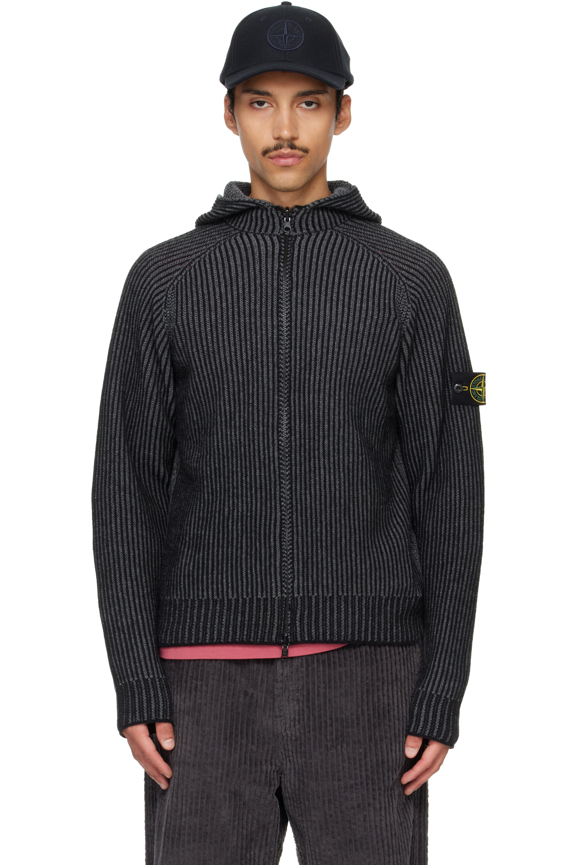 Stone Island - Black 5100067 Two-Tone Cashmere Reversible Hoodie