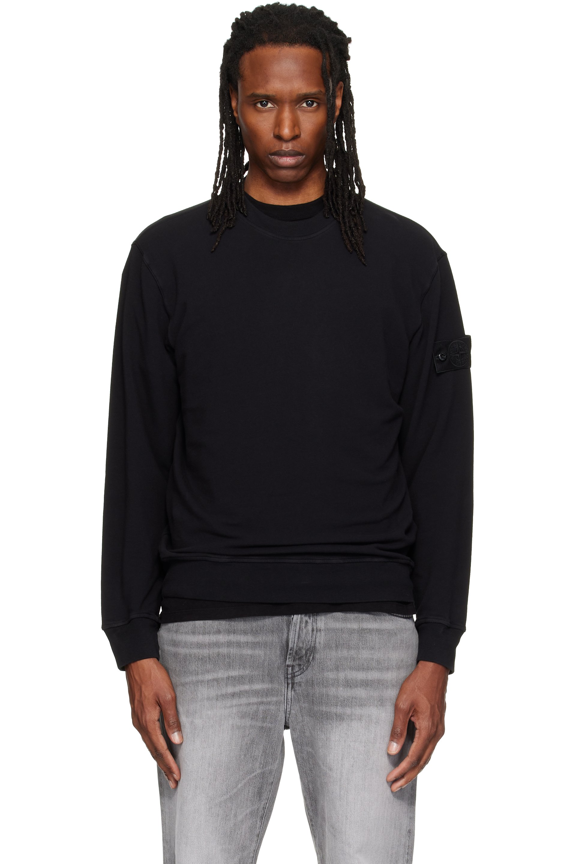 Stone Island - Black 6100069 Stretch Cotton Ghost Sweatshirt
