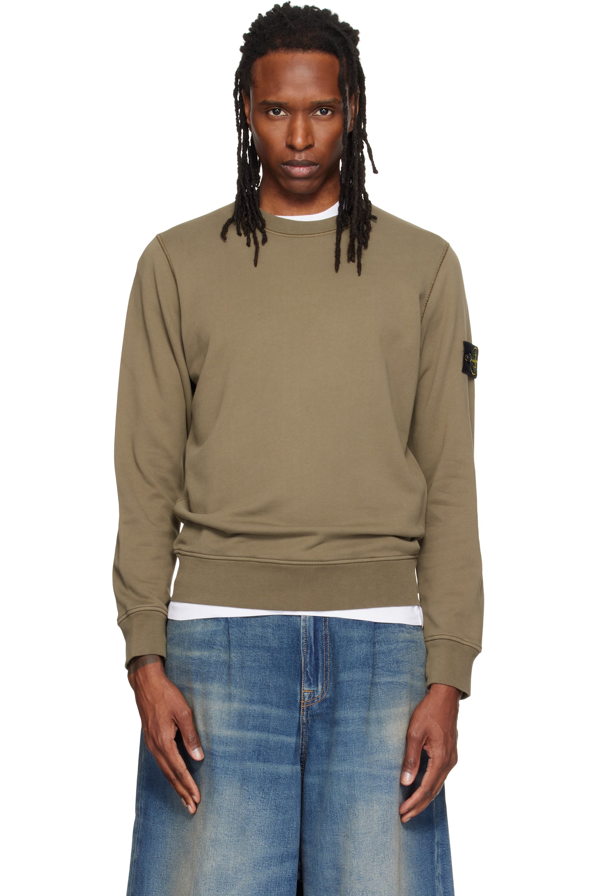 Stone Island - Khaki 6100060 Organic Cotton Sweatshirt