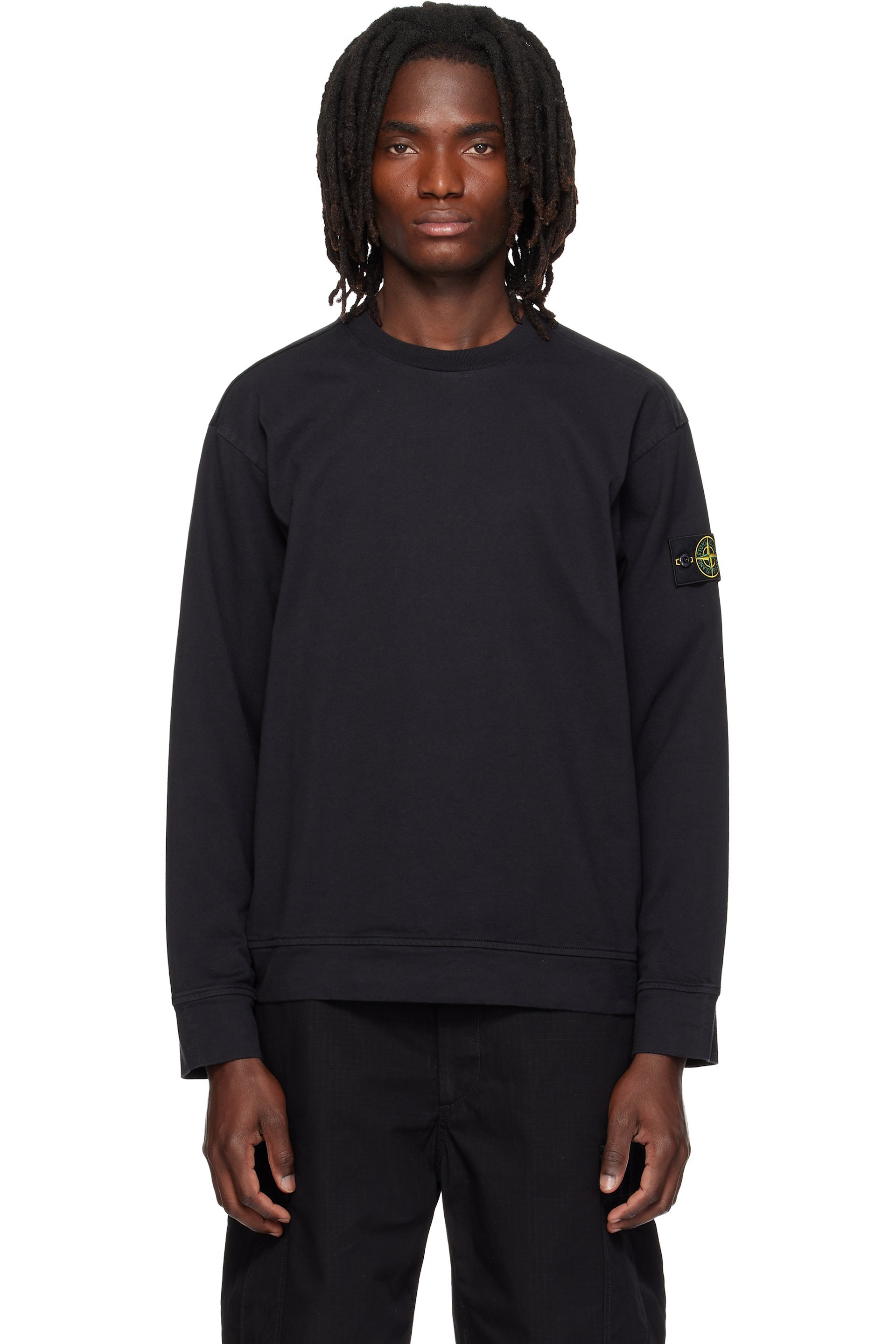 Stone Island - Black 6100057 Heavy Organic Cotton Jersey Sweatshirt