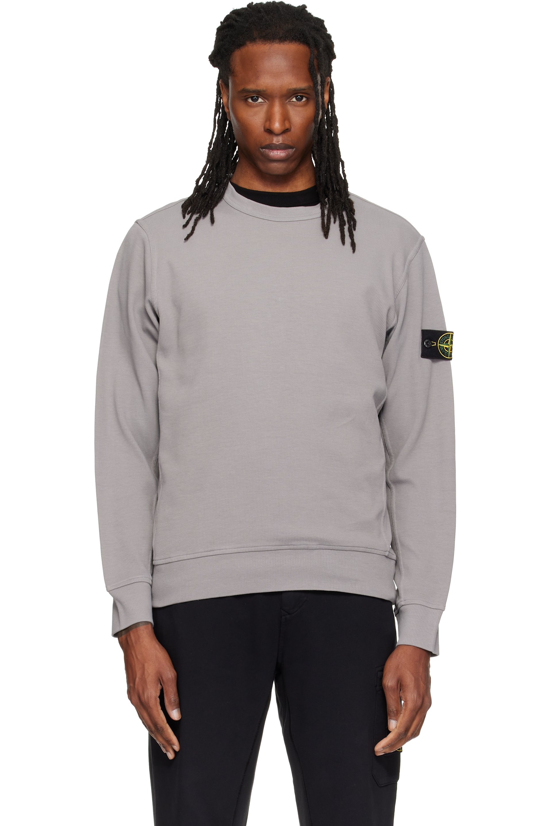 Stone Island - Gray 6100017 Organic Cotton Interlock Sweatshirt