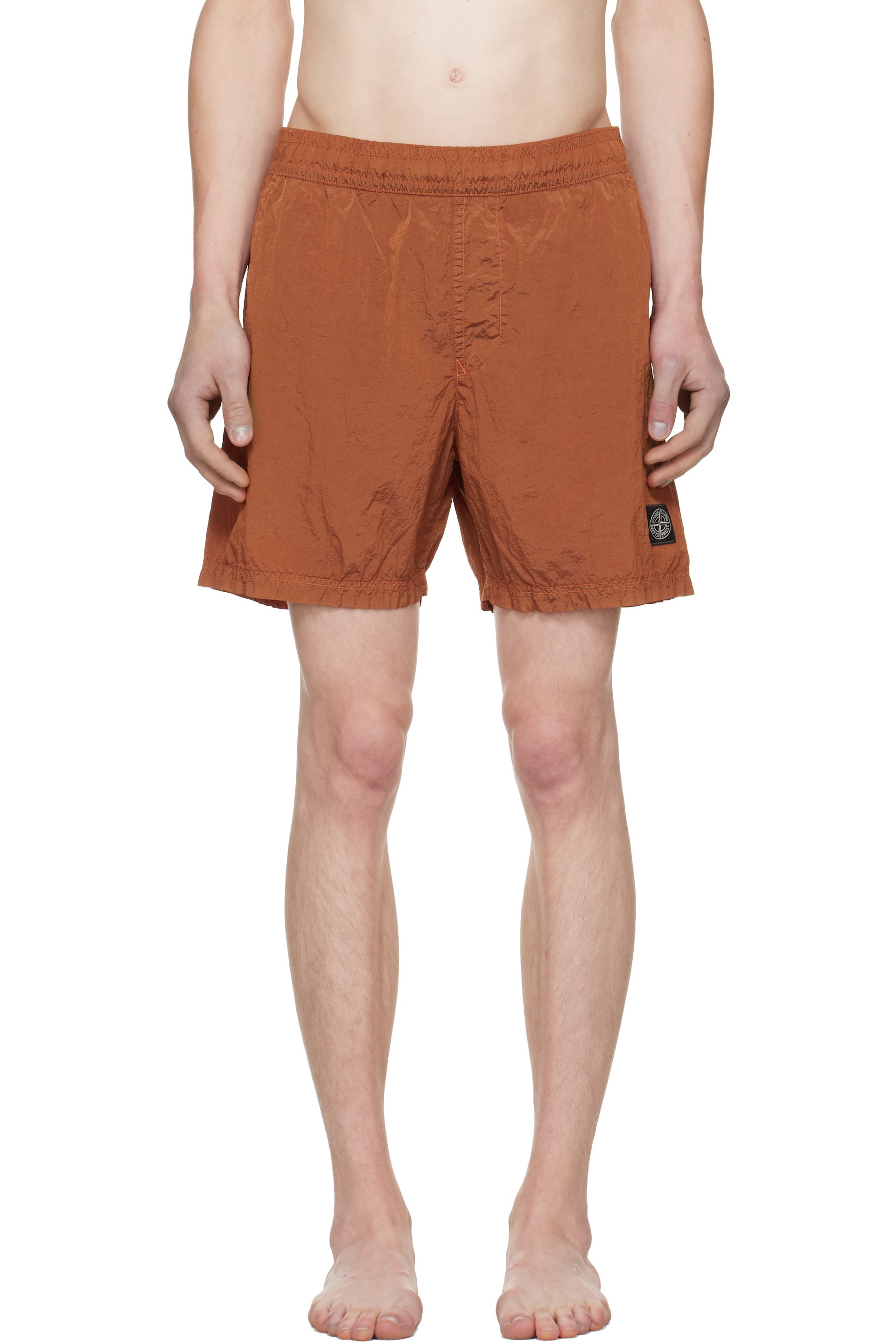 Stone Island - Maillot de bain B100004 orange en nylon ECONYL® iridescent