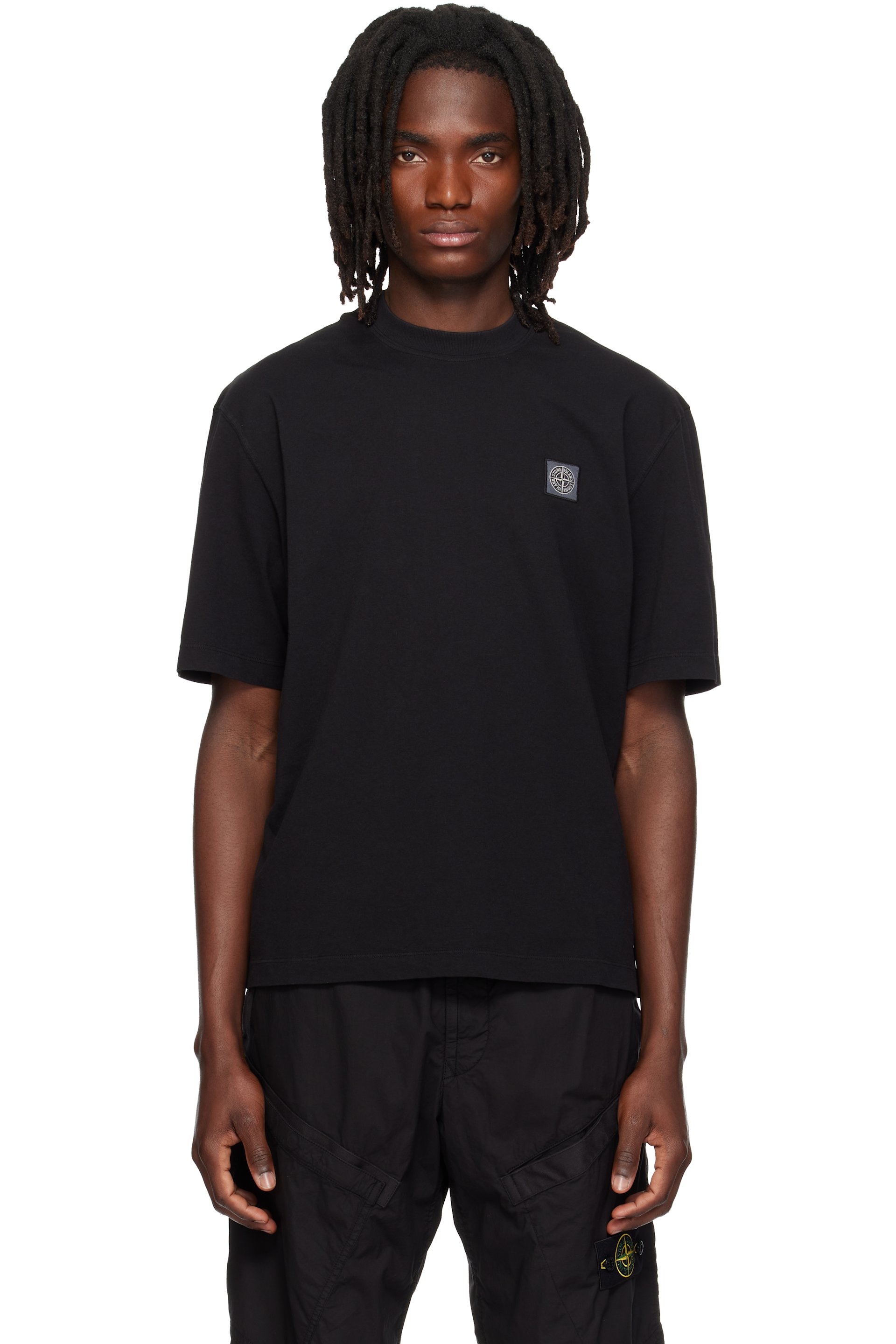 Stone Island - Black 2100030 Combed Organic Cotton Jersey T-shirt