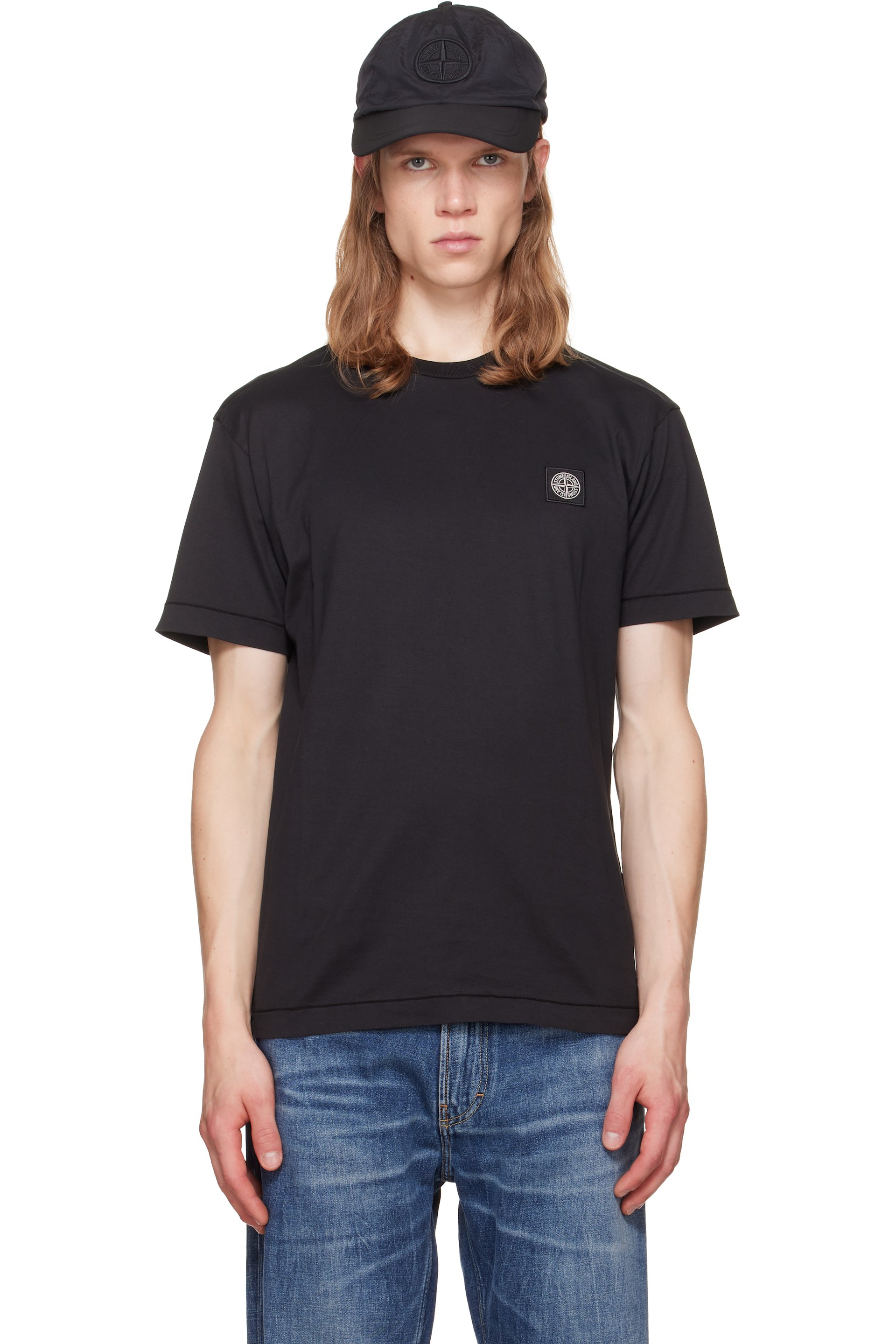 Stone Island - Black 2100027 60/2 Cotton Jersey T-shirt