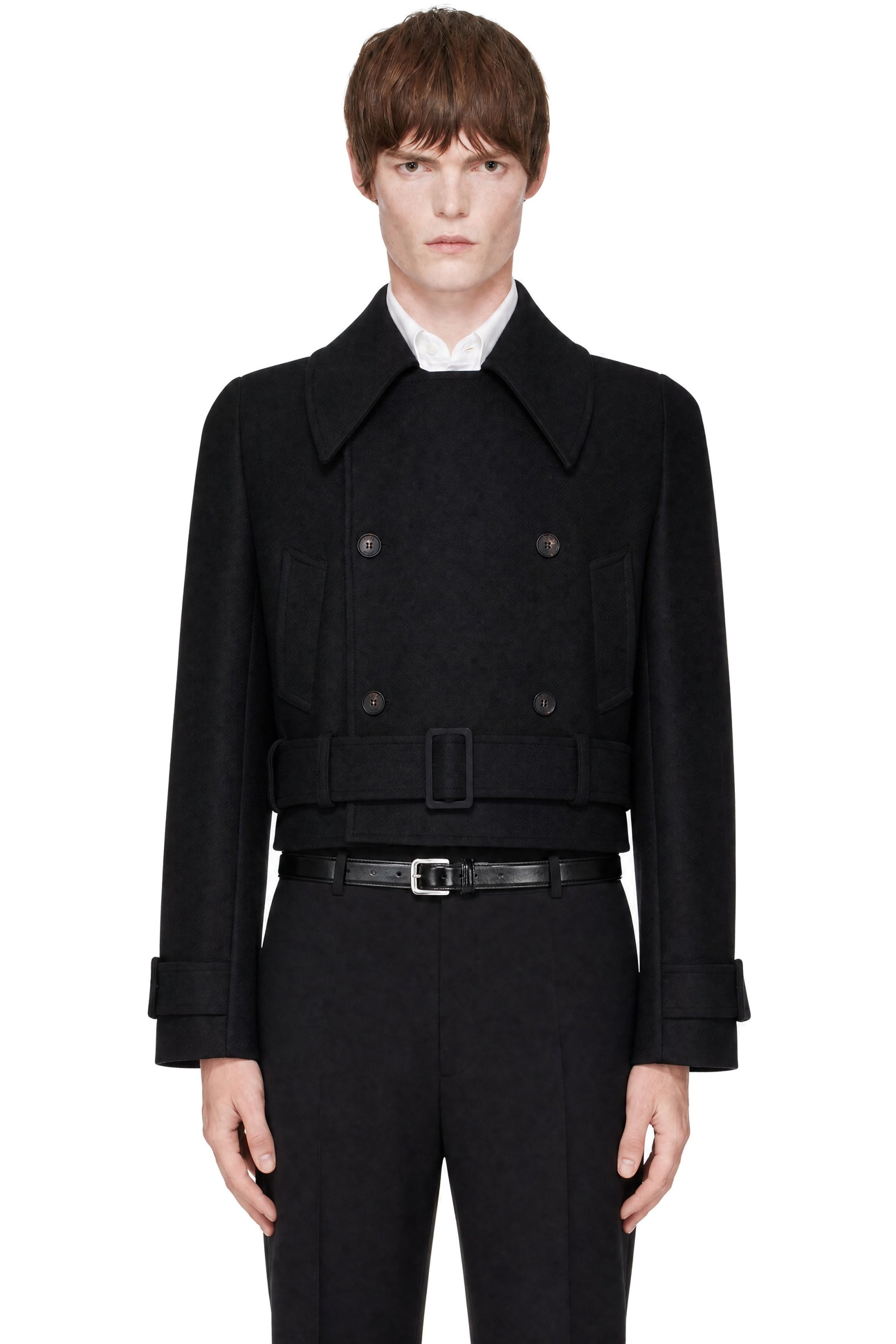 EGONlab - Black Tailored Crop Coat