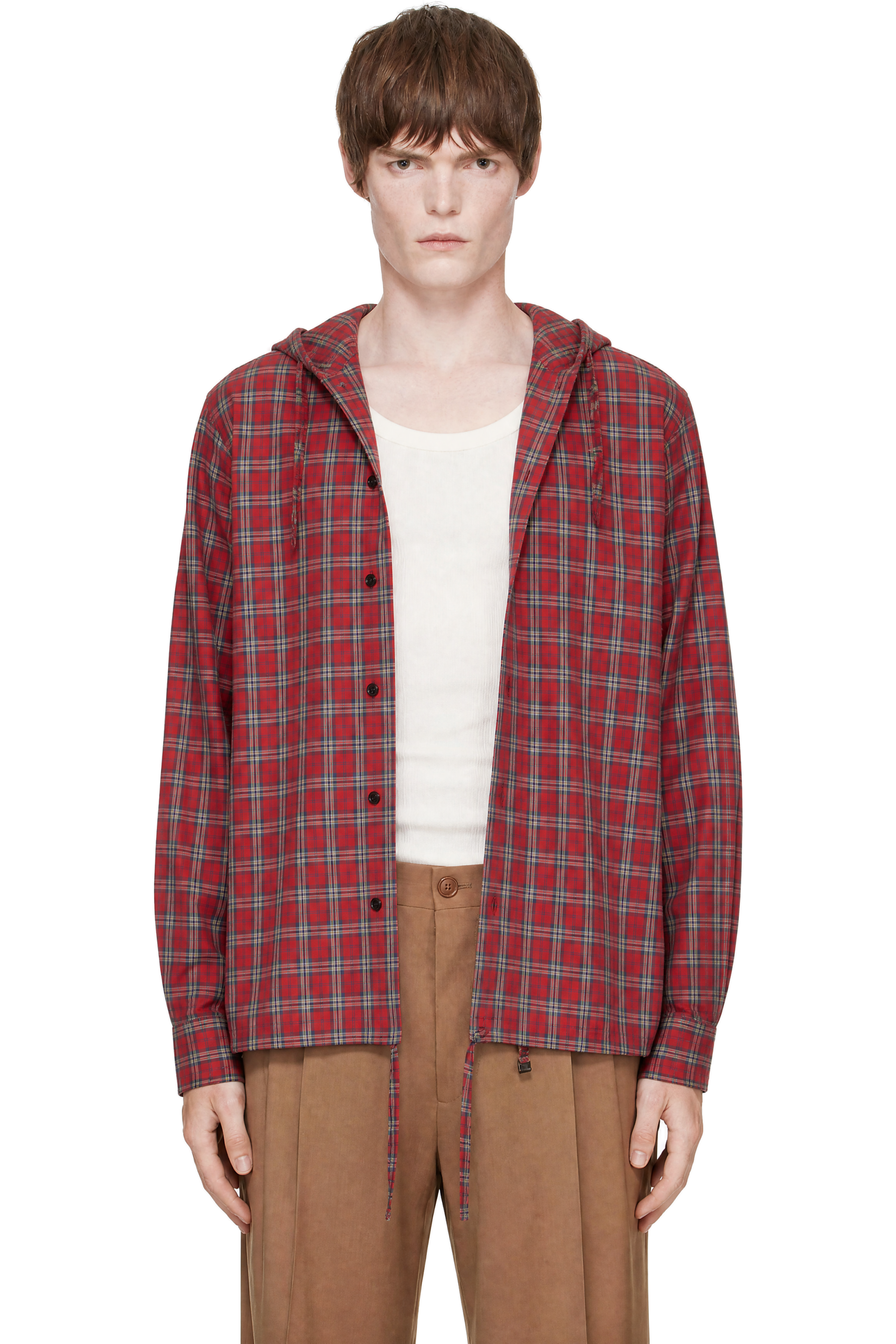 EGONlab - Red Hooded Shirt