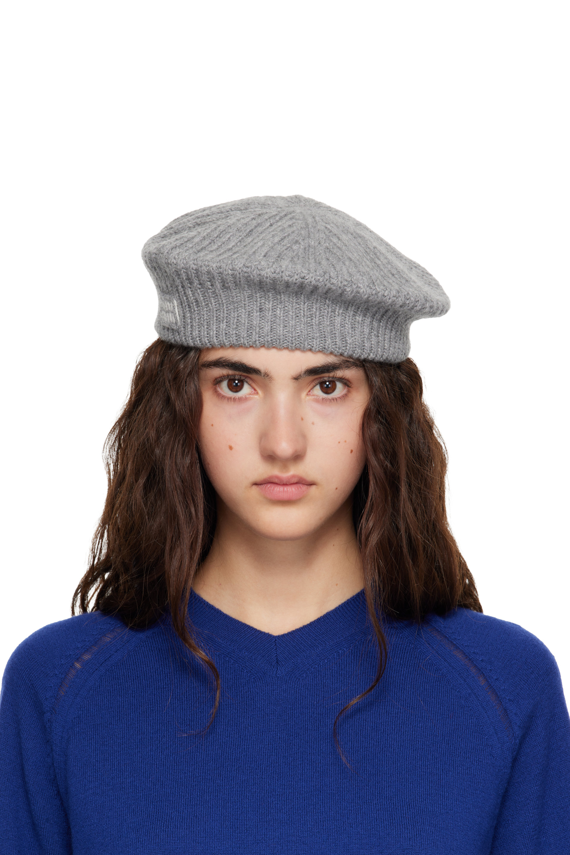 Miu Miu - Gray Cashmere Wool Beret