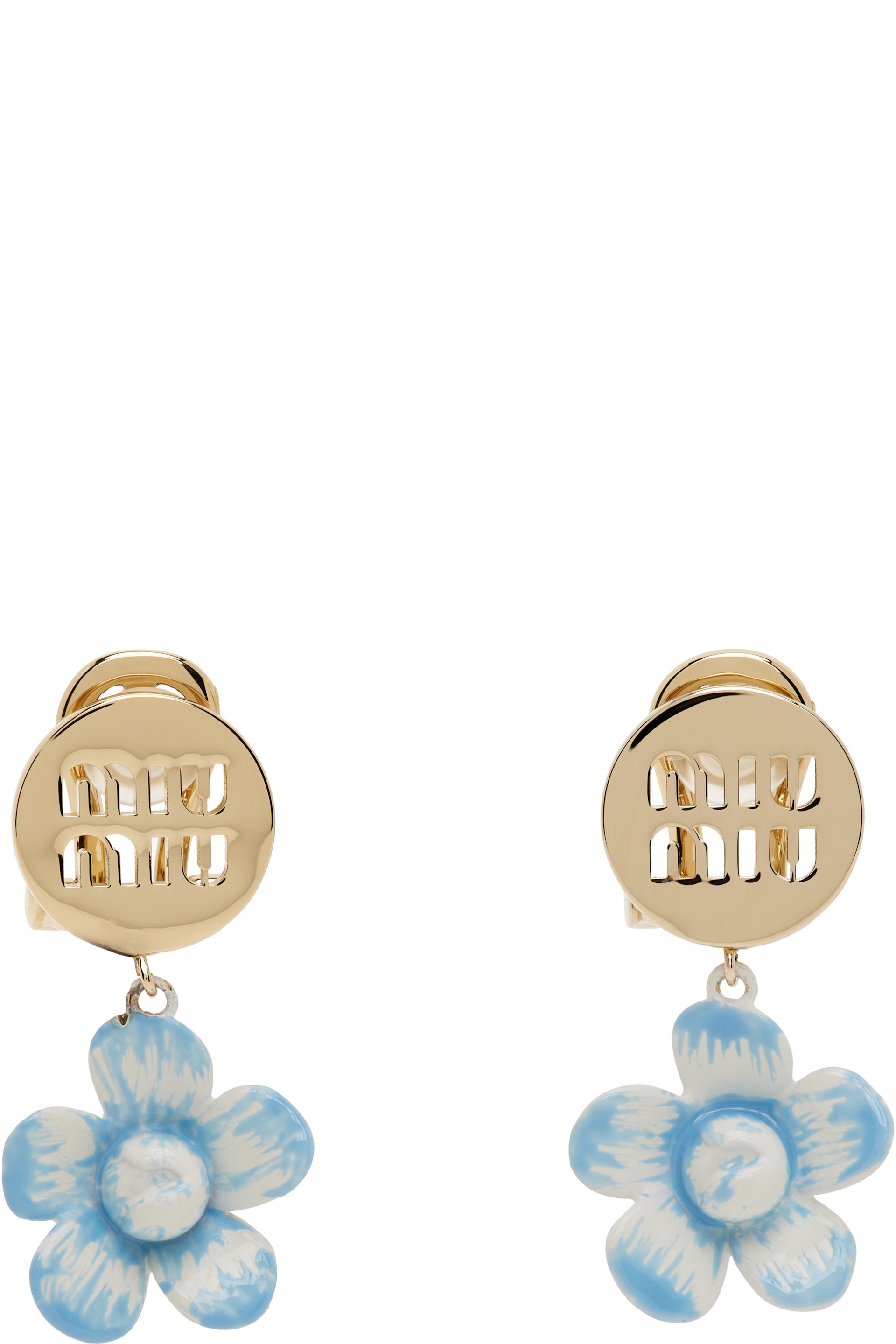 Miu Miu - Miu Metal Flower Clip-On Earrings