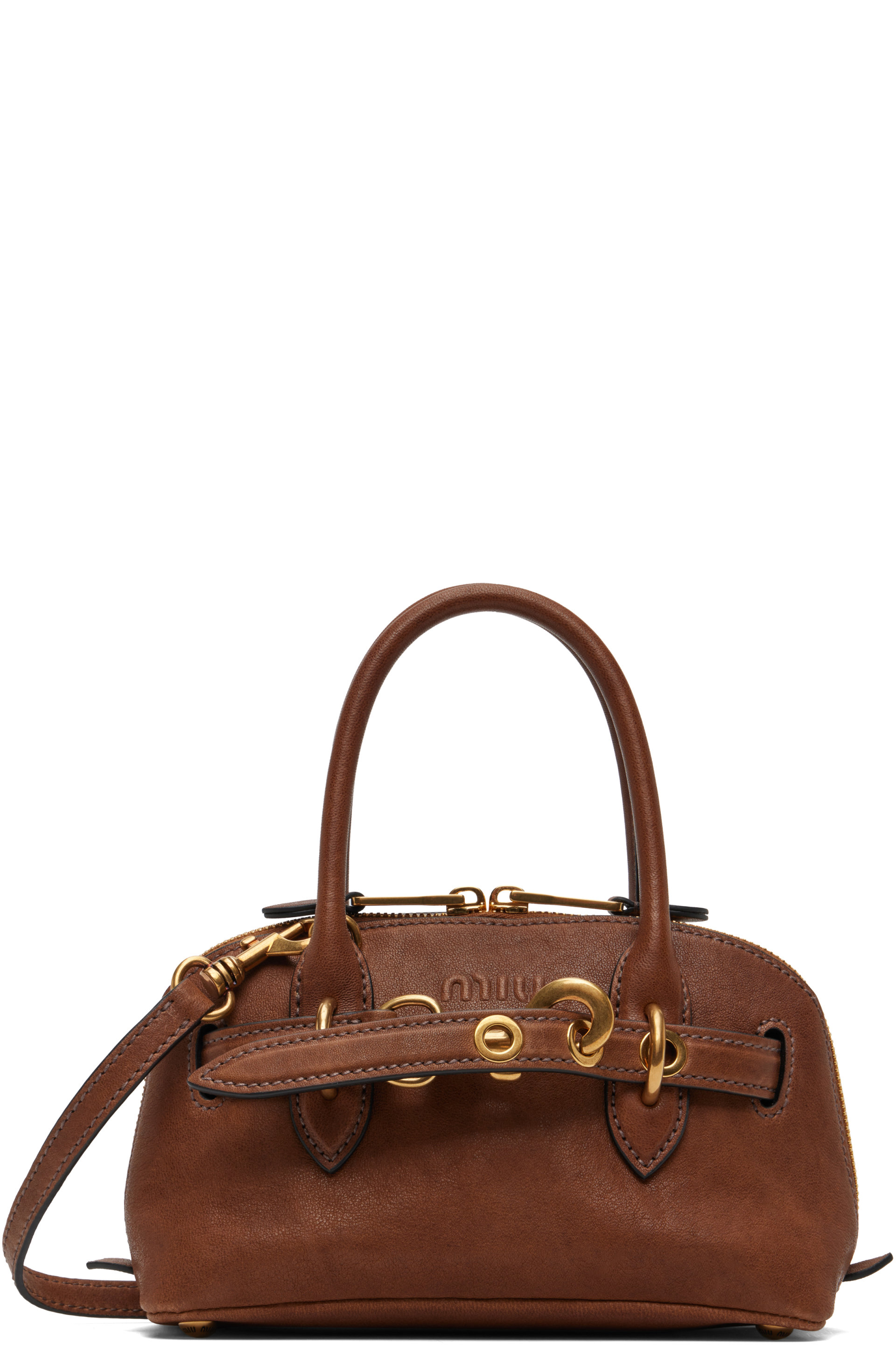 Miu Miu - Brown Aventure Mini Nappa Leather Bag