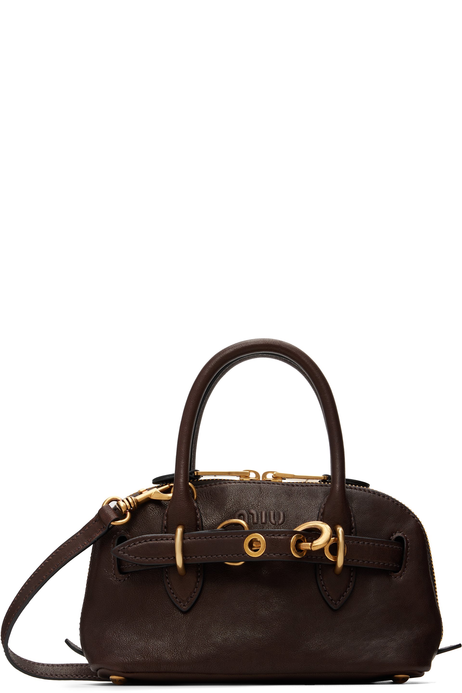 Miu Miu - Brown Aventure Mini Nappa Leather Bag