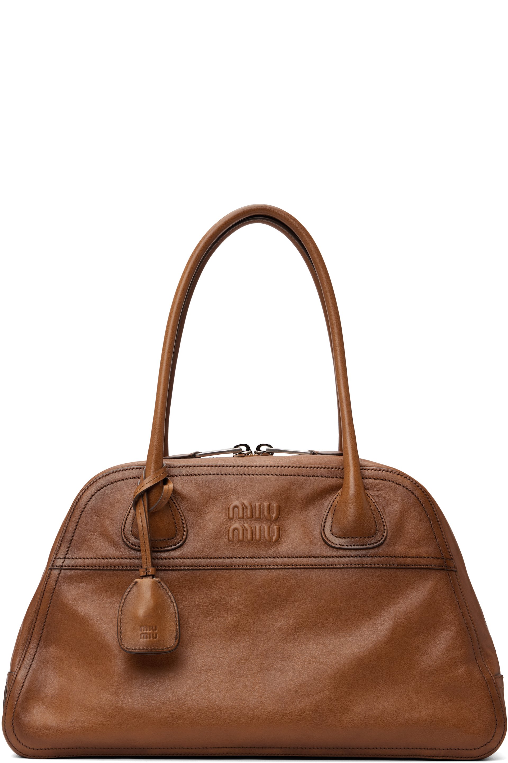 Miu Miu - Sac Vivant brun en cuir