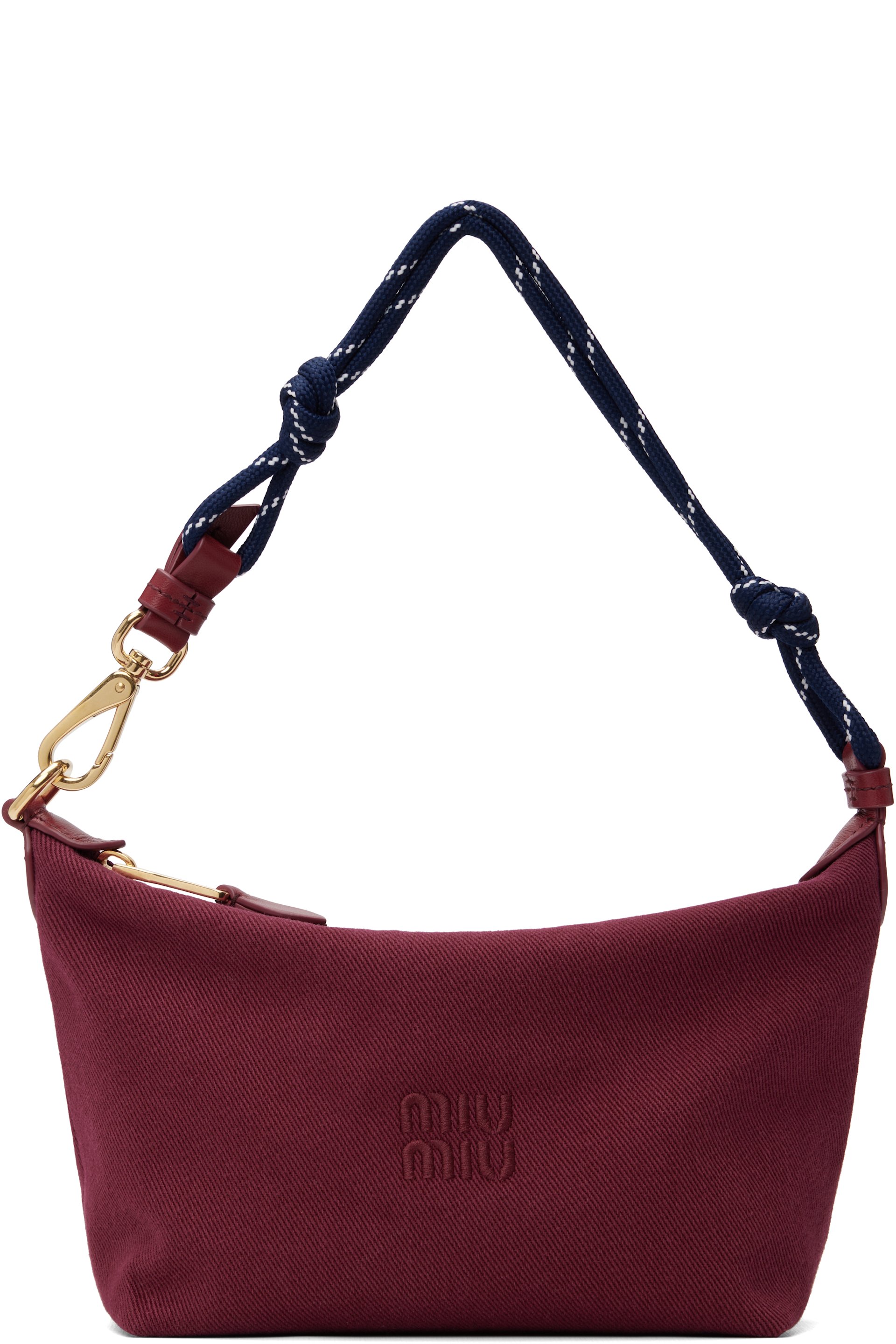 Miu Miu - Pochette bourgogne en gabardine