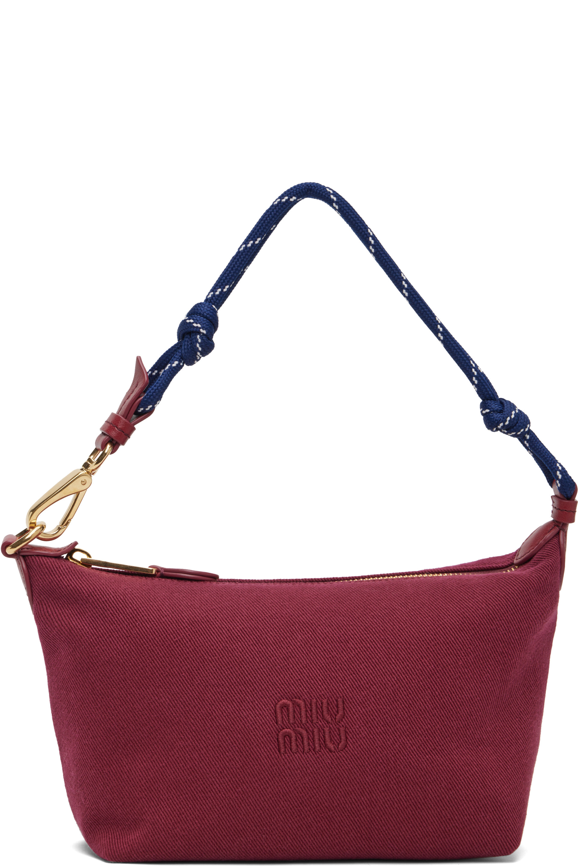 Miu Miu - Burgundy Gabardine Pouch Bag