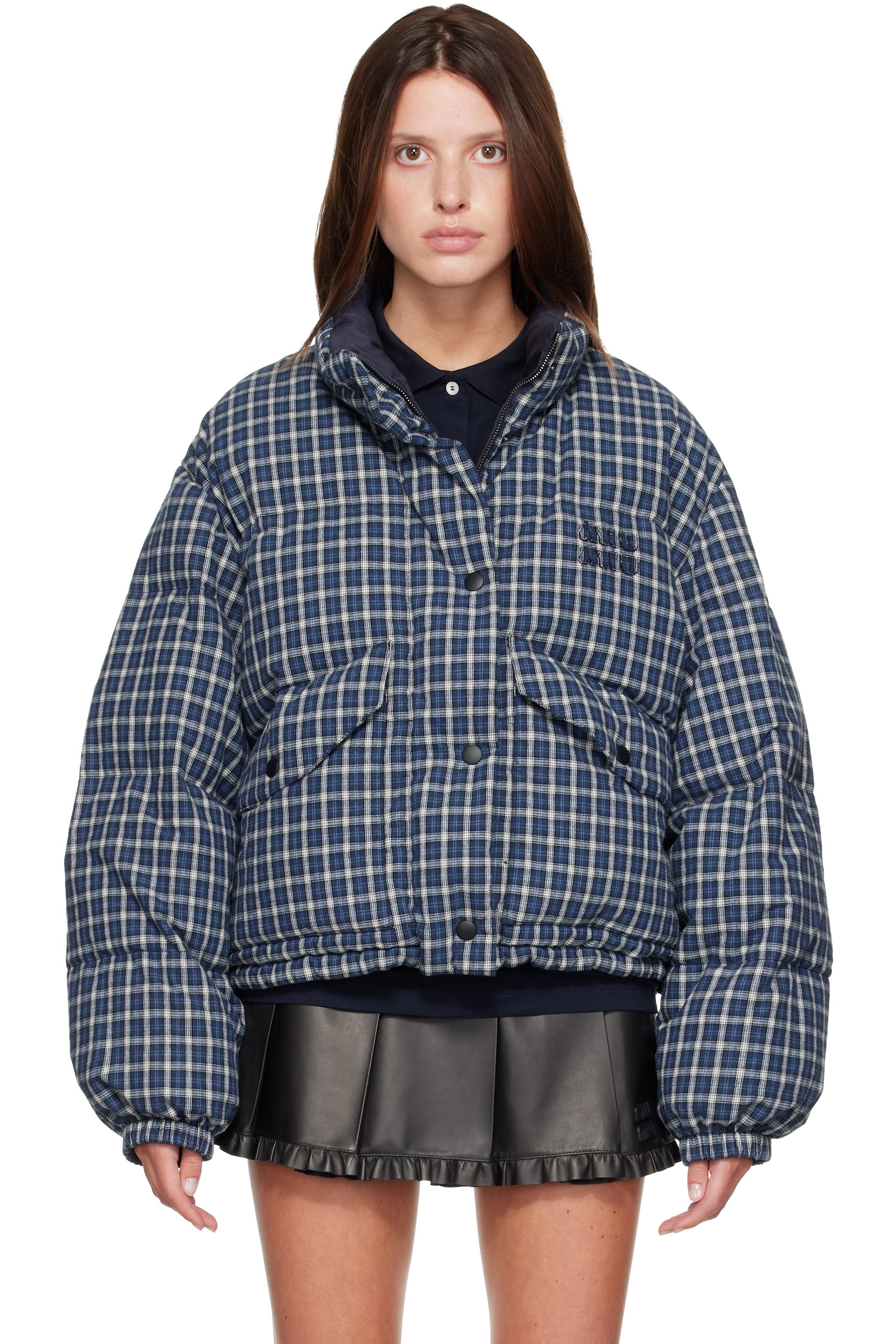 Miu Miu - Navy Flannel Down Jacket