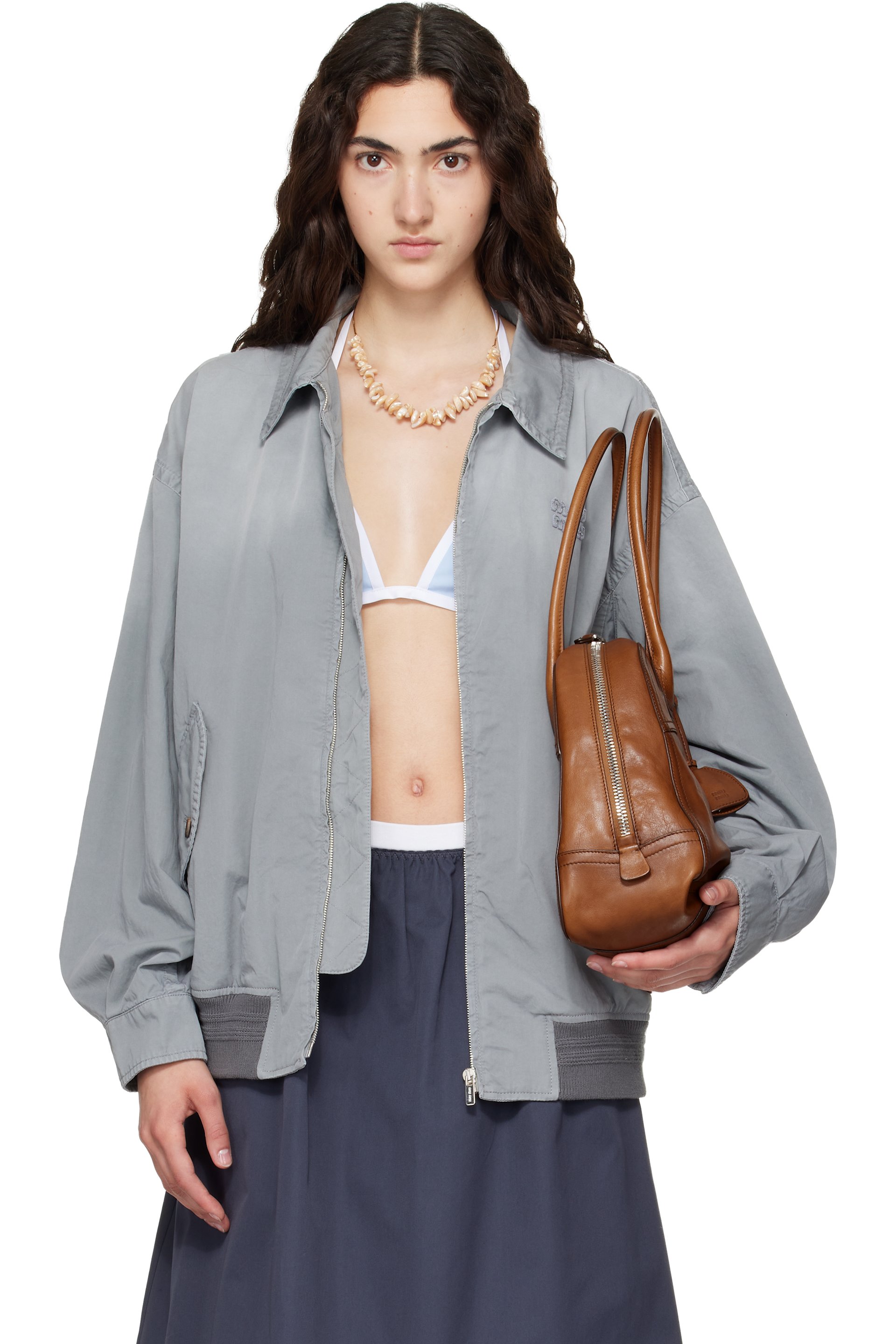 Miu Miu - Gray Old Twill Jacket