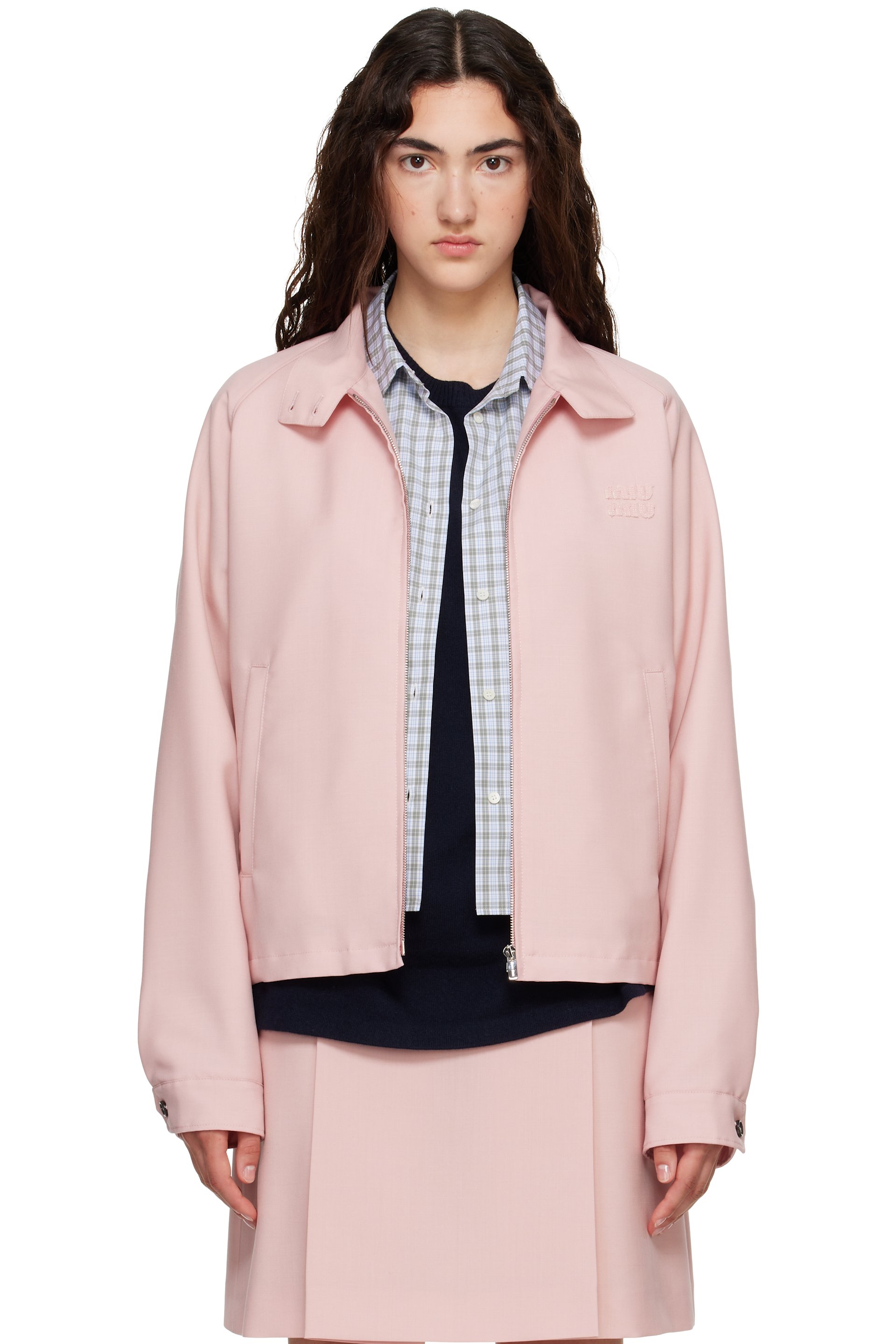 Miu Miu - Pink Mohair Blouson Jacket