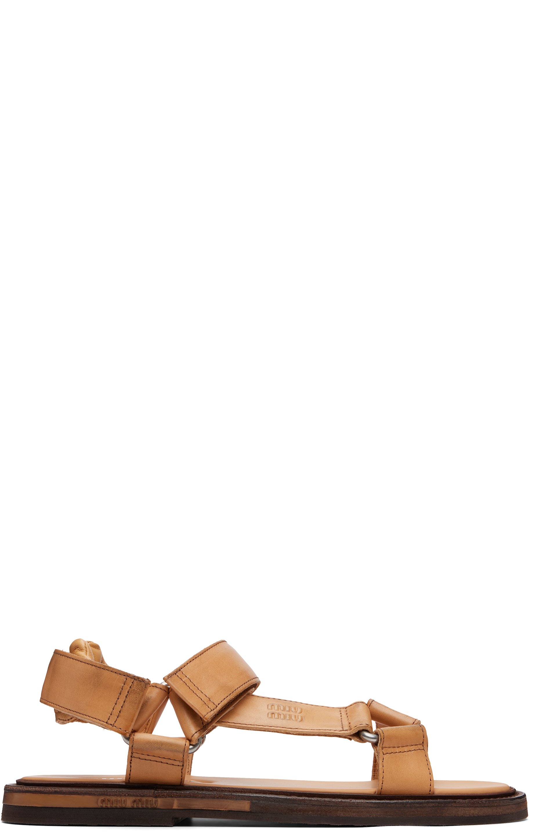 Miu Miu - Tan Leather Sandals