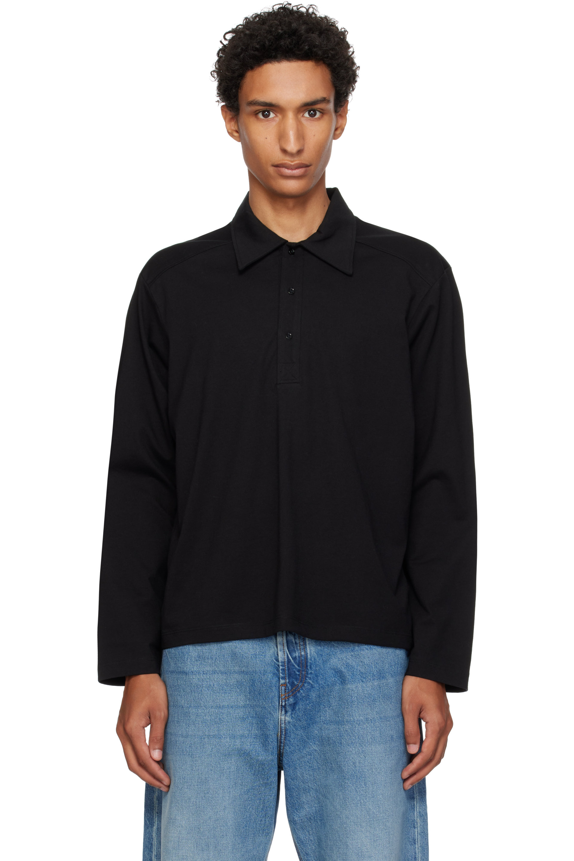 Lady White Co. - Black L/S Walter Polo