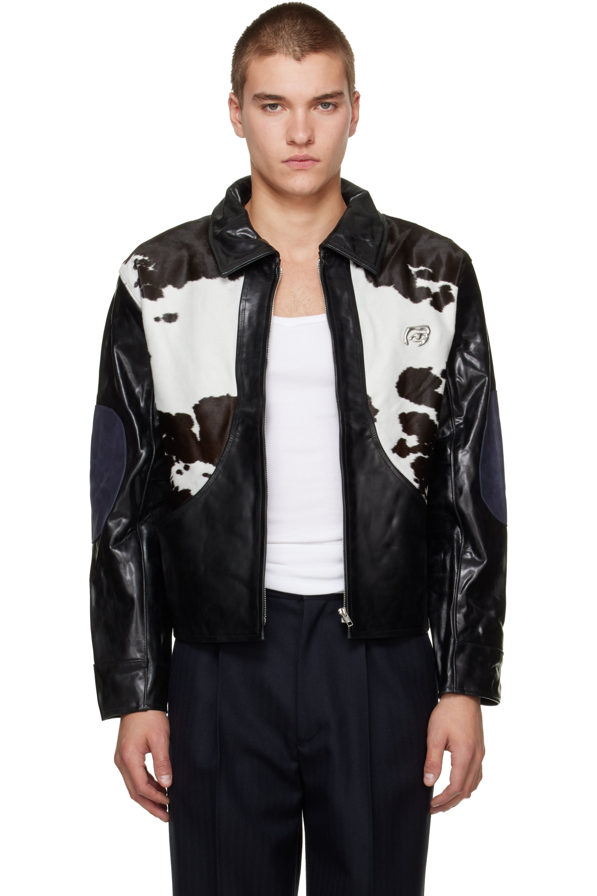 KidSuper - Black Cowhair Leather Jacket