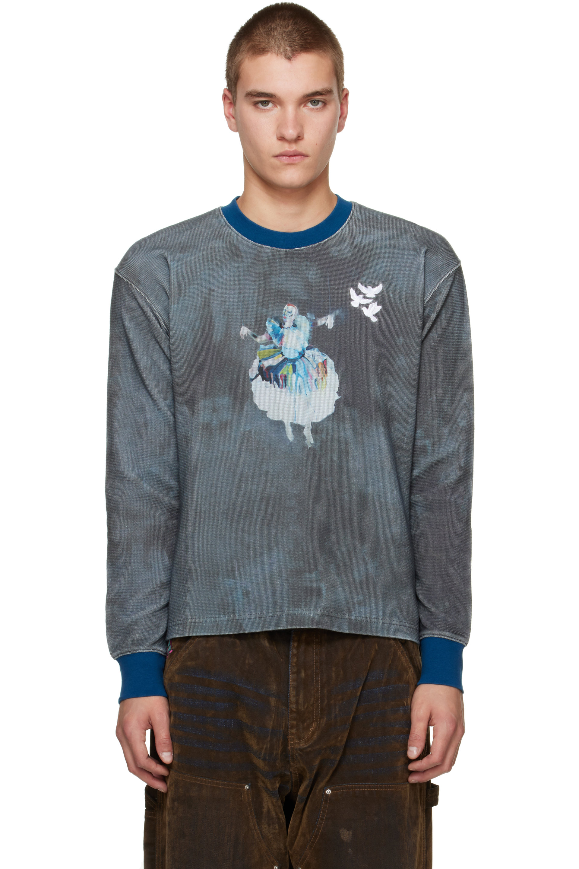 KidSuper - Gray 'Puppet Master' Thermal Sweatshirt