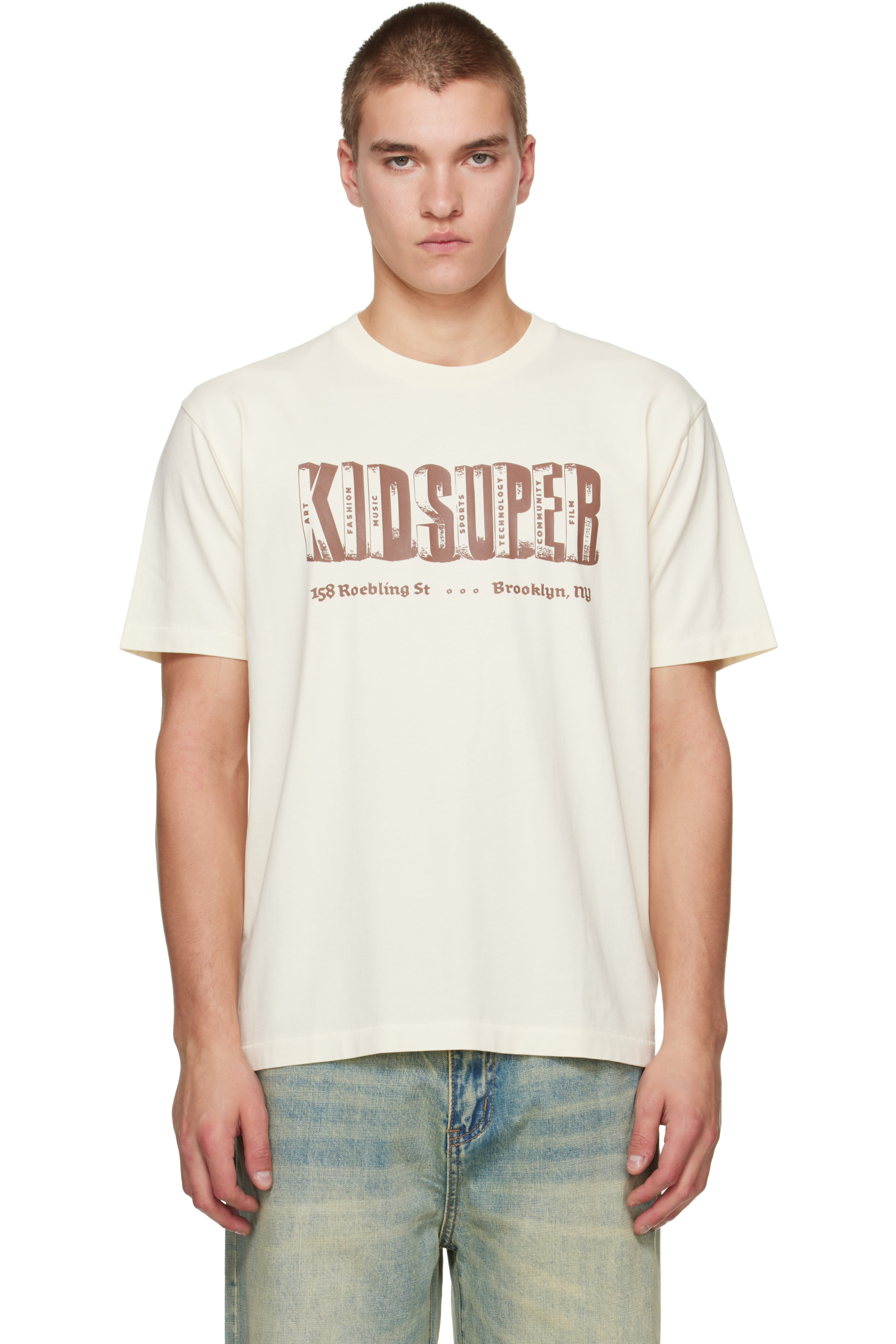 KidSuper - Beige Block Letters T-Shirt