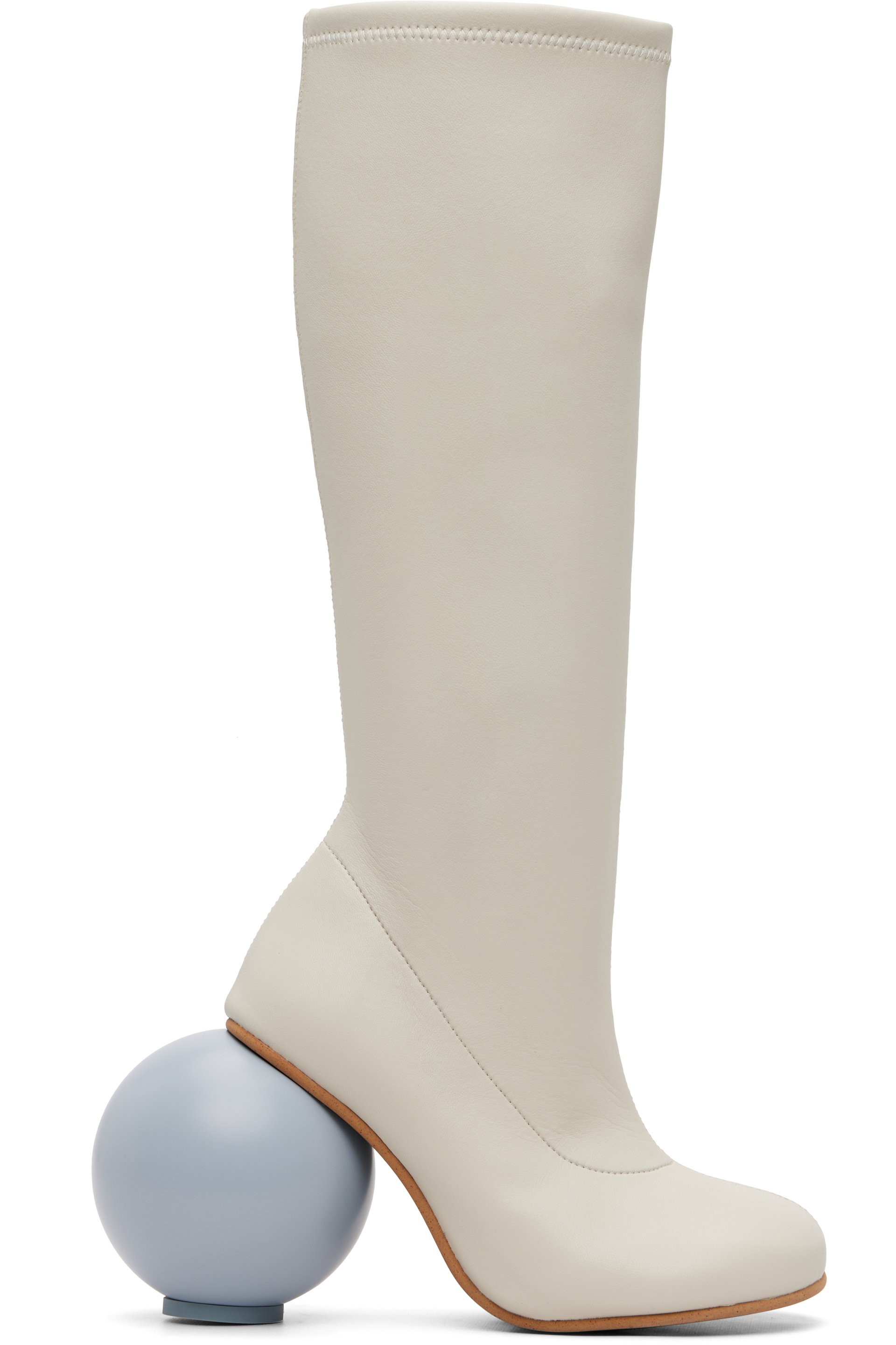 YUME YUME - Off-White Ball Tall Boots