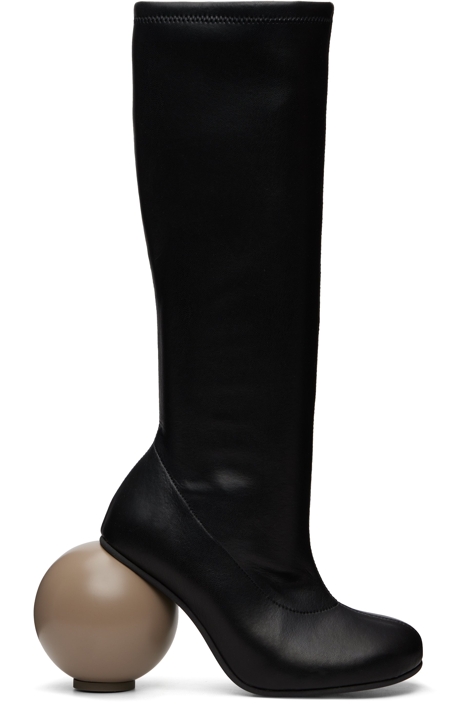 YUME YUME - Black & Beige Ball Tall Boots