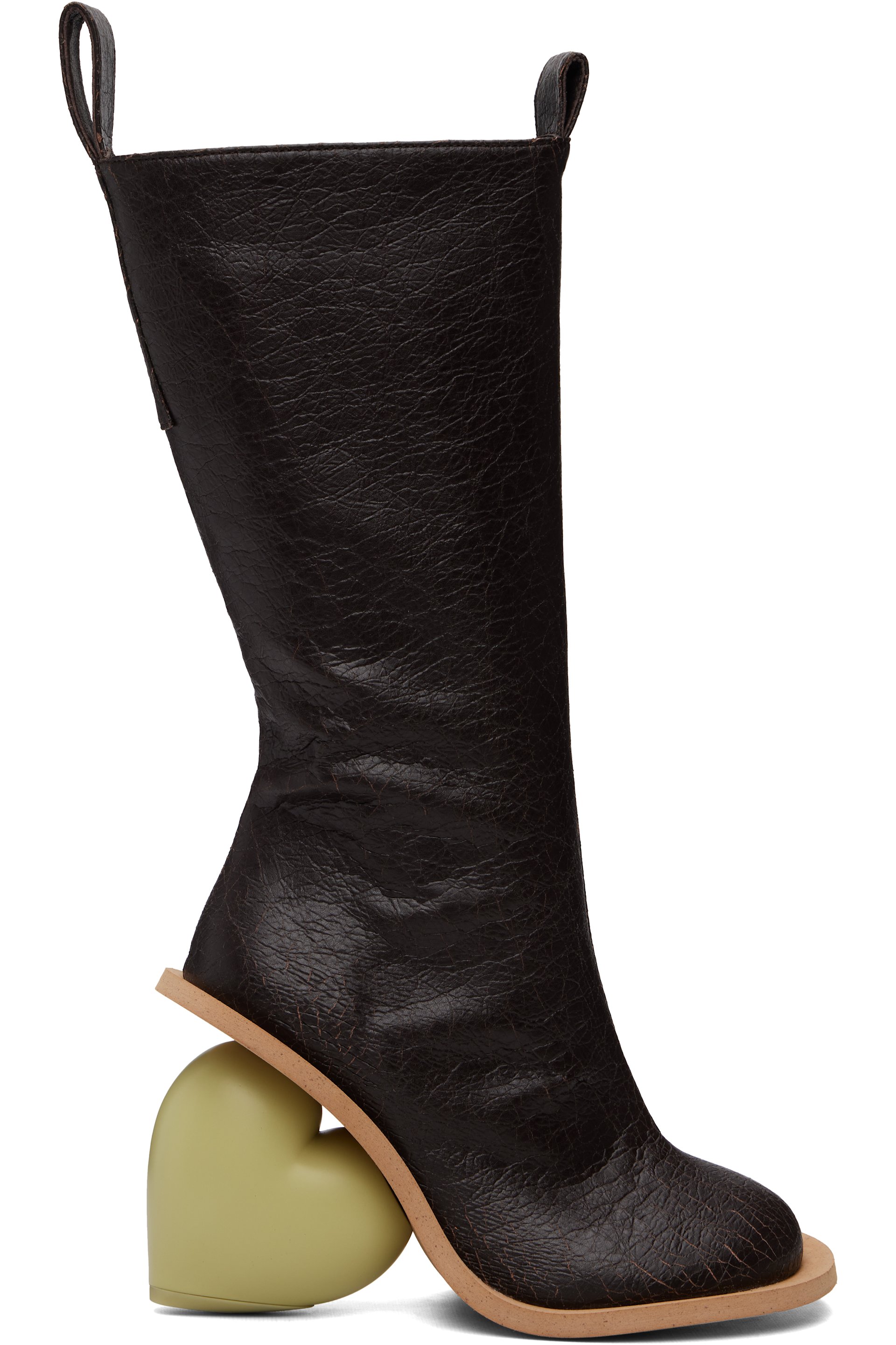 YUME YUME - SSENSE Exclusive Brown & Green Love Tall Boots