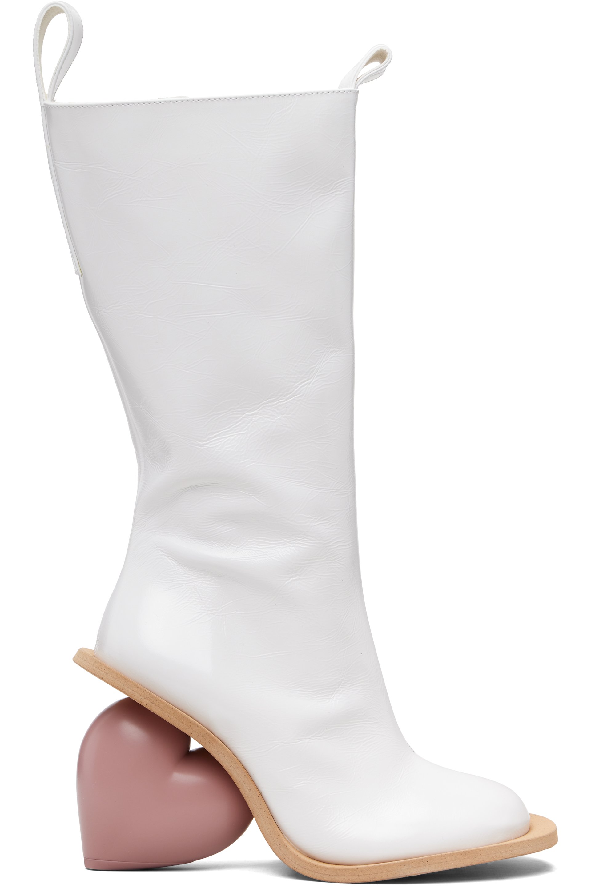 YUME YUME - White & Pink Love Tall Boots