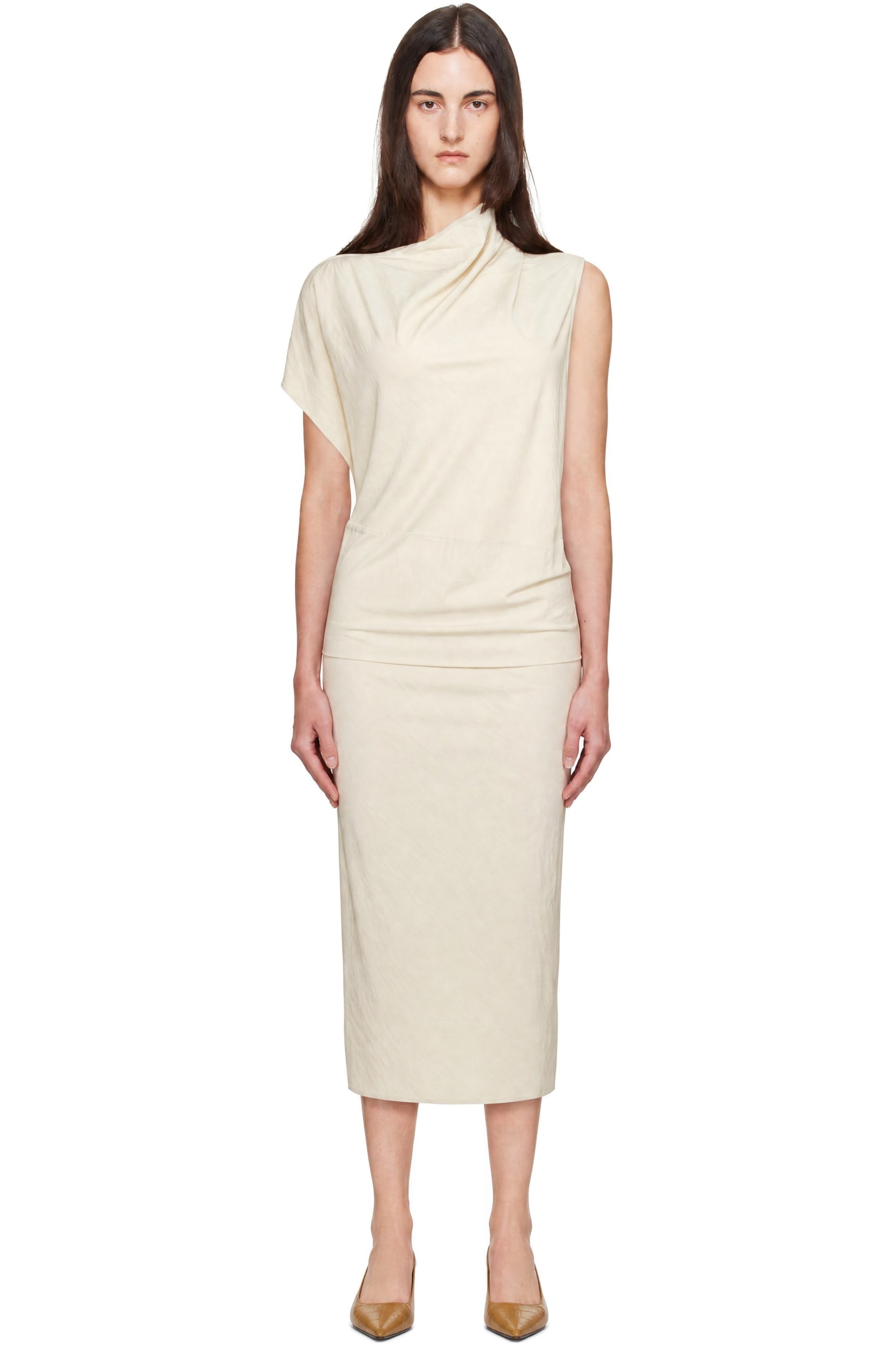 Belle Anna - Off-White Reverie Midi Dress