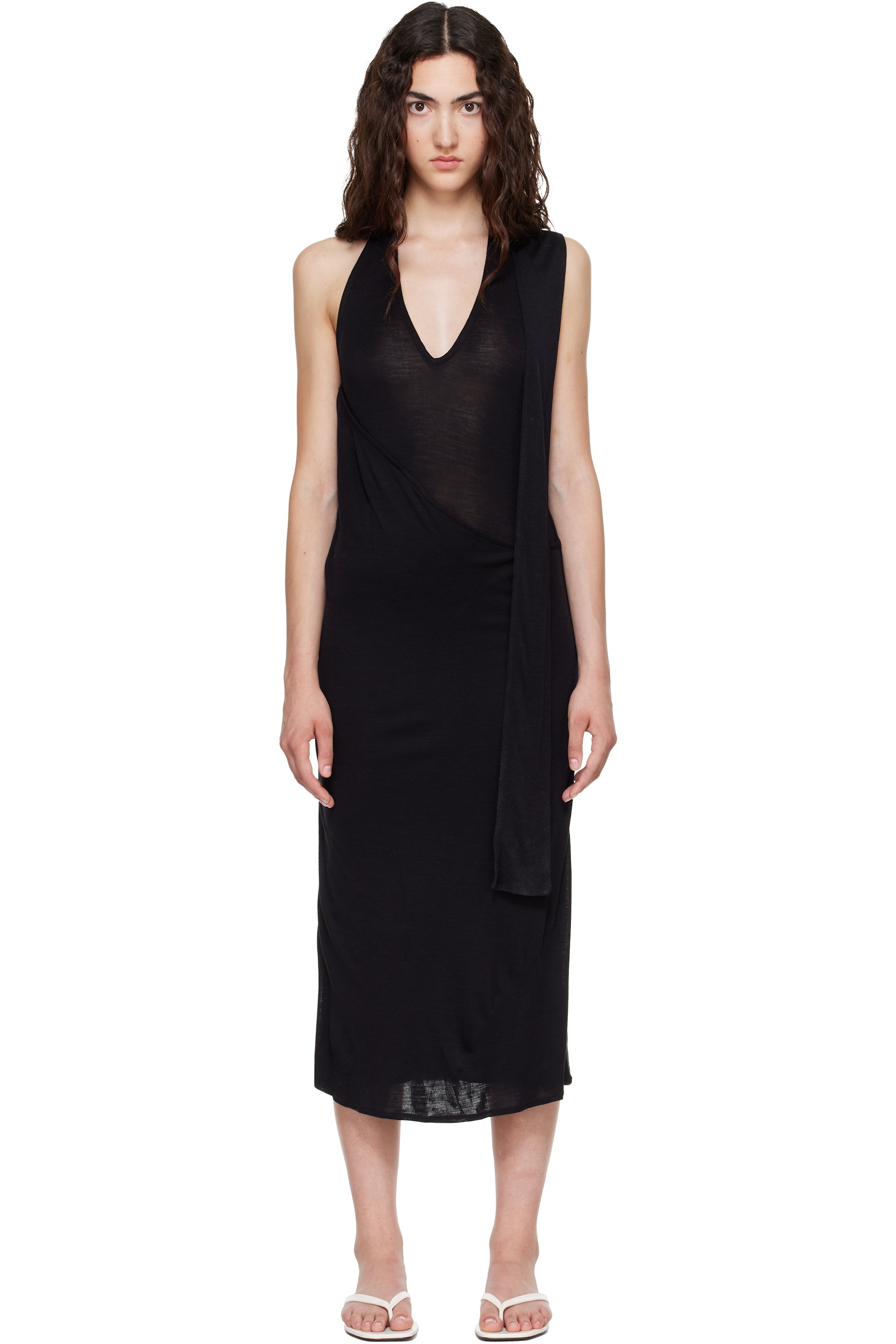 Belle Anna - Black Duo Midi Dress