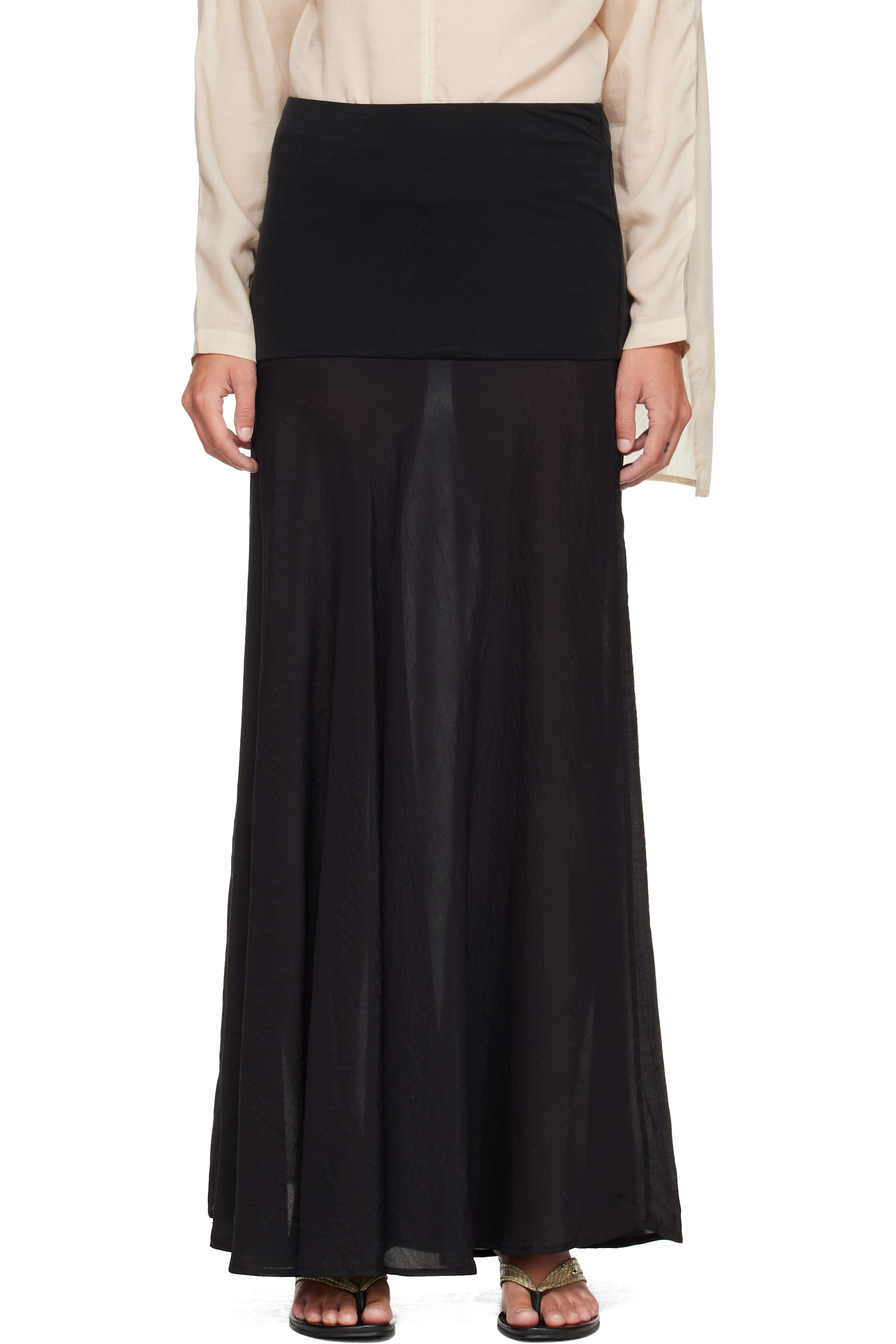 Belle Anna - Black Jewel Maxi Skirt