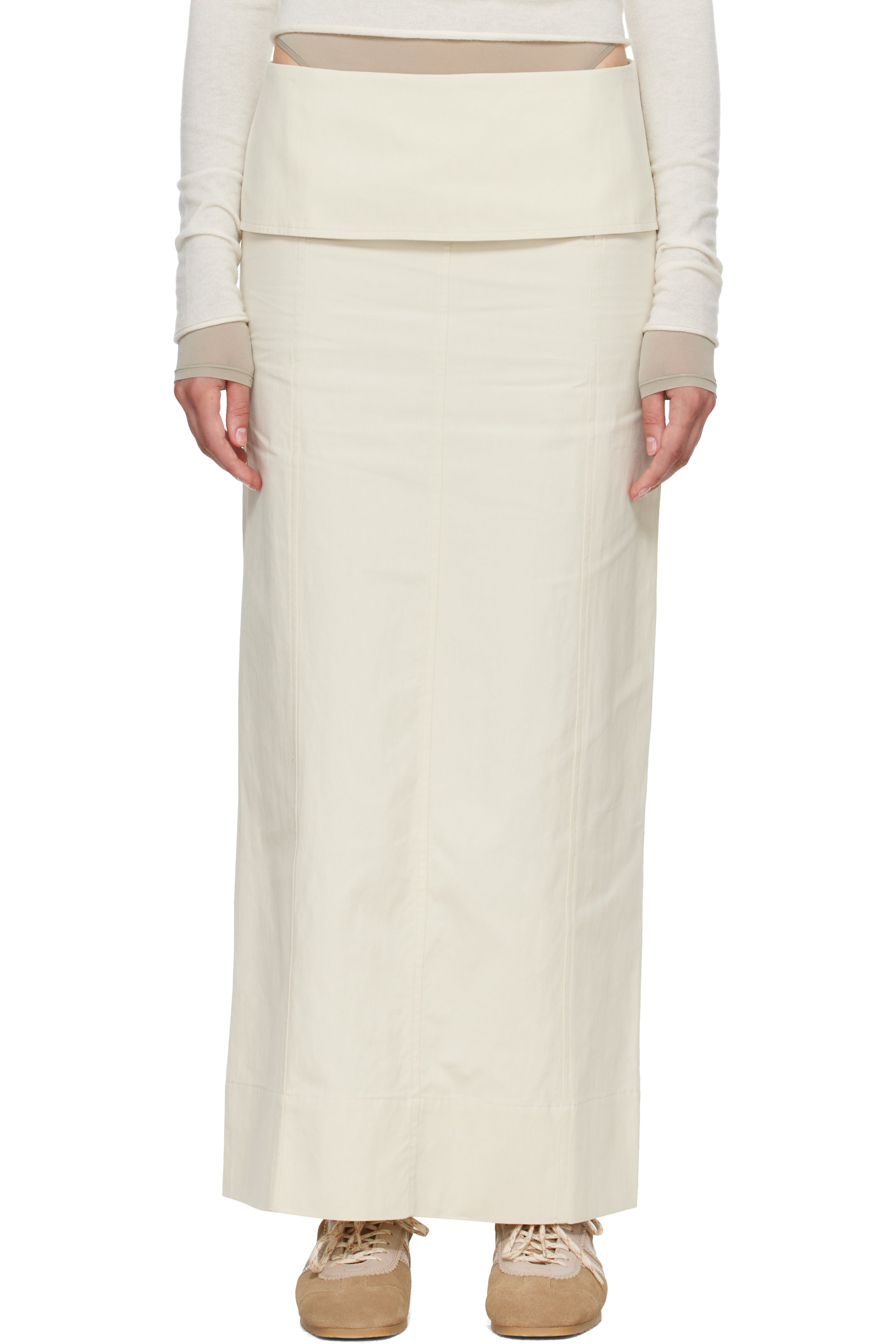 Belle Anna - Off-White Helia Maxi Skirt