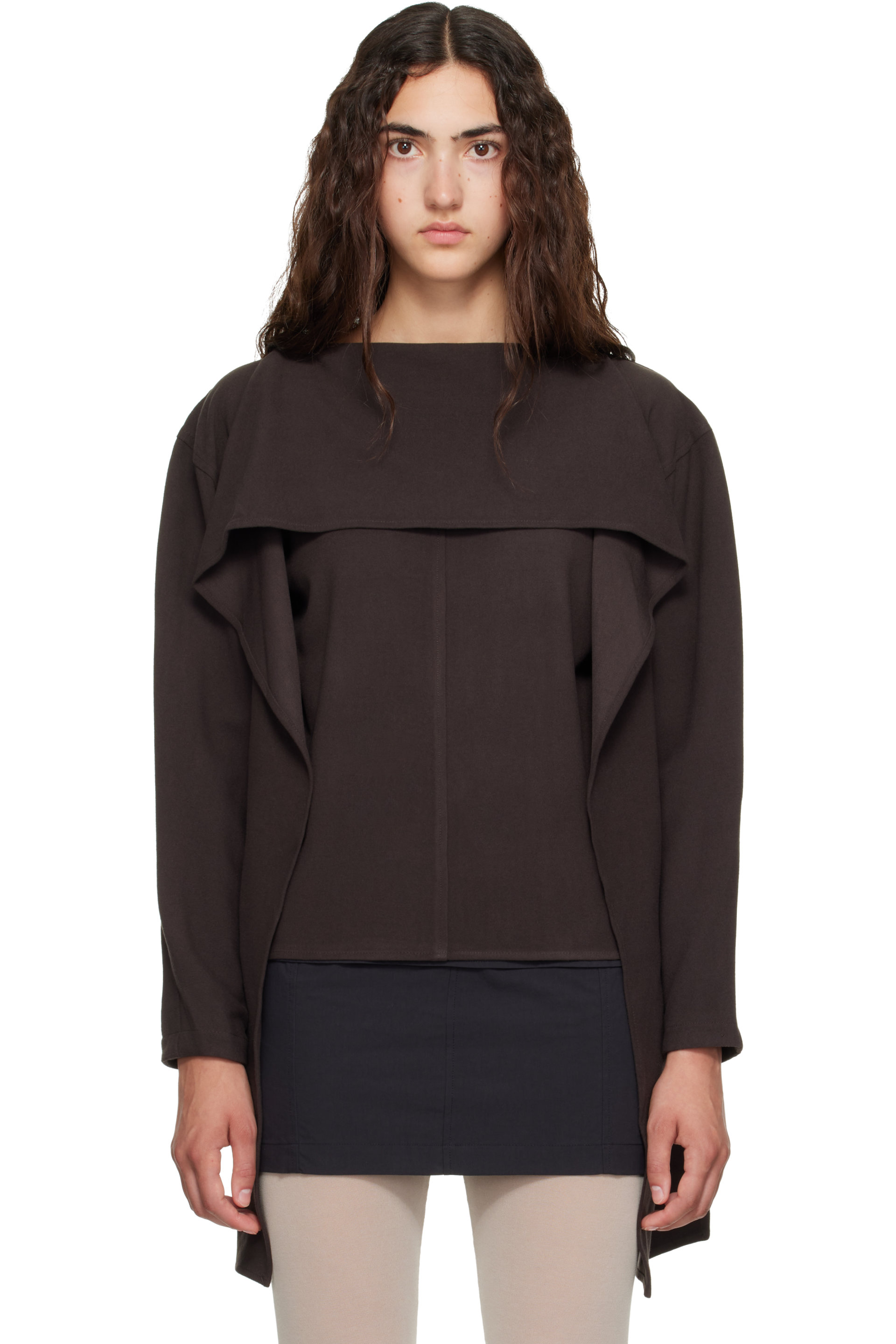 Belle Anna - Brown Stream Top