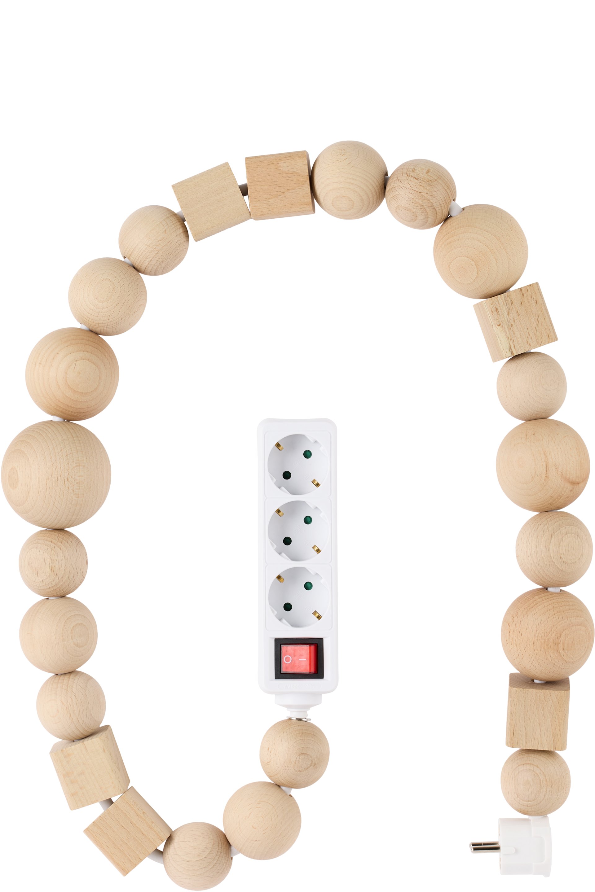 Bless - White Nº26 Multiplug Natural Wooden Elements Extension Cord
