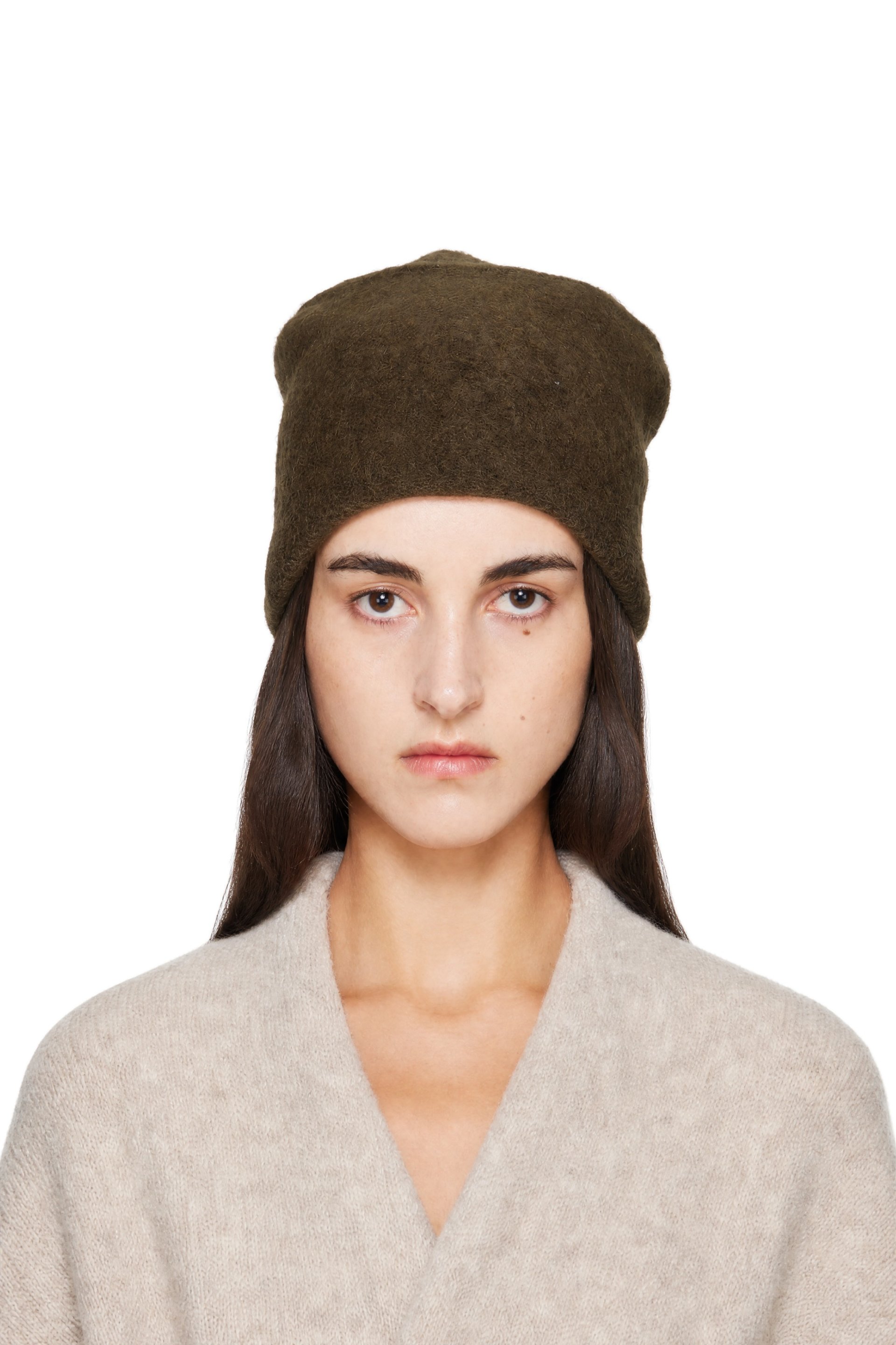 Lauren Manoogian - Khaki Felt Toque Beanie