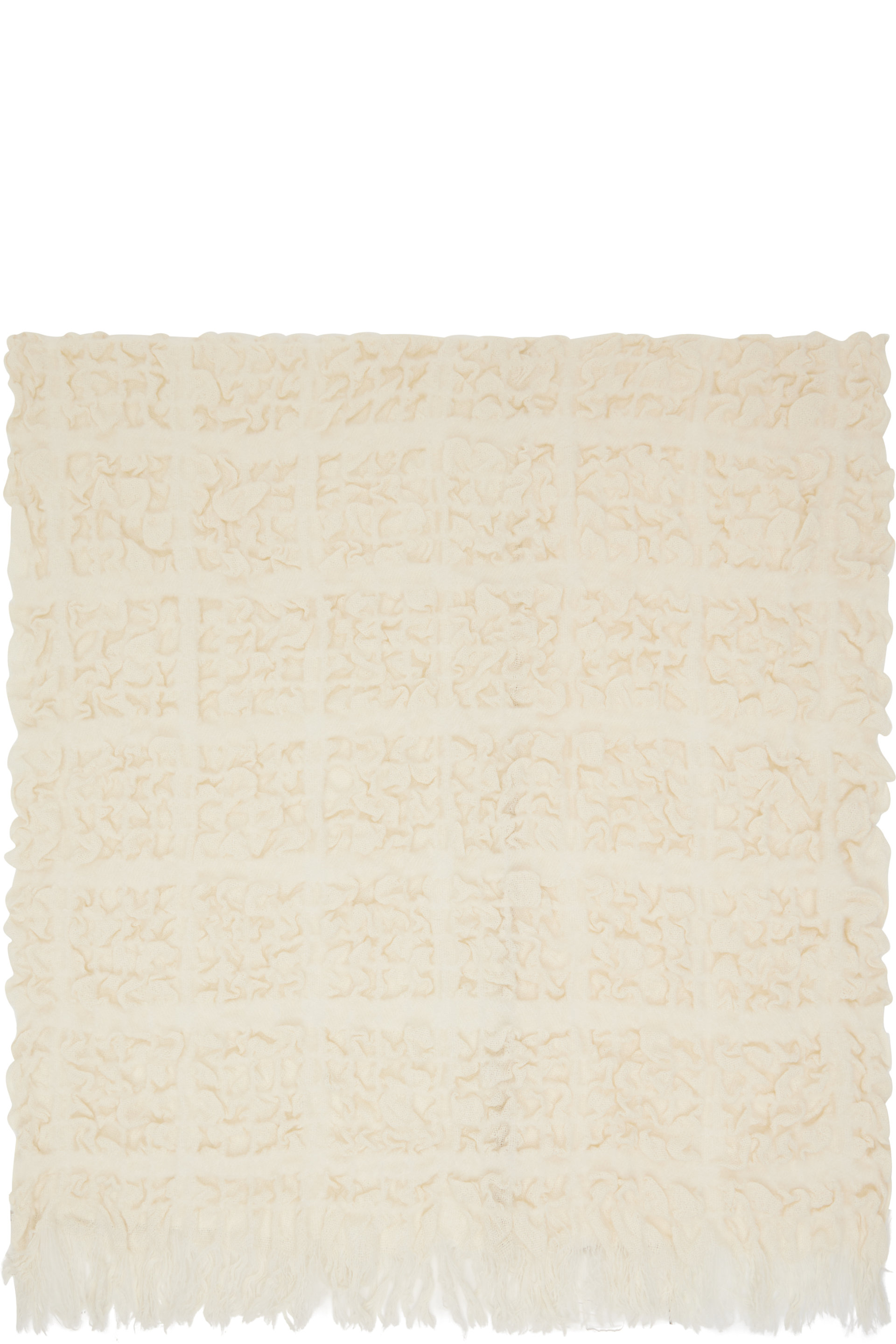 Lauren Manoogian - Off-White Handwoven Crepe Wrap Scarf