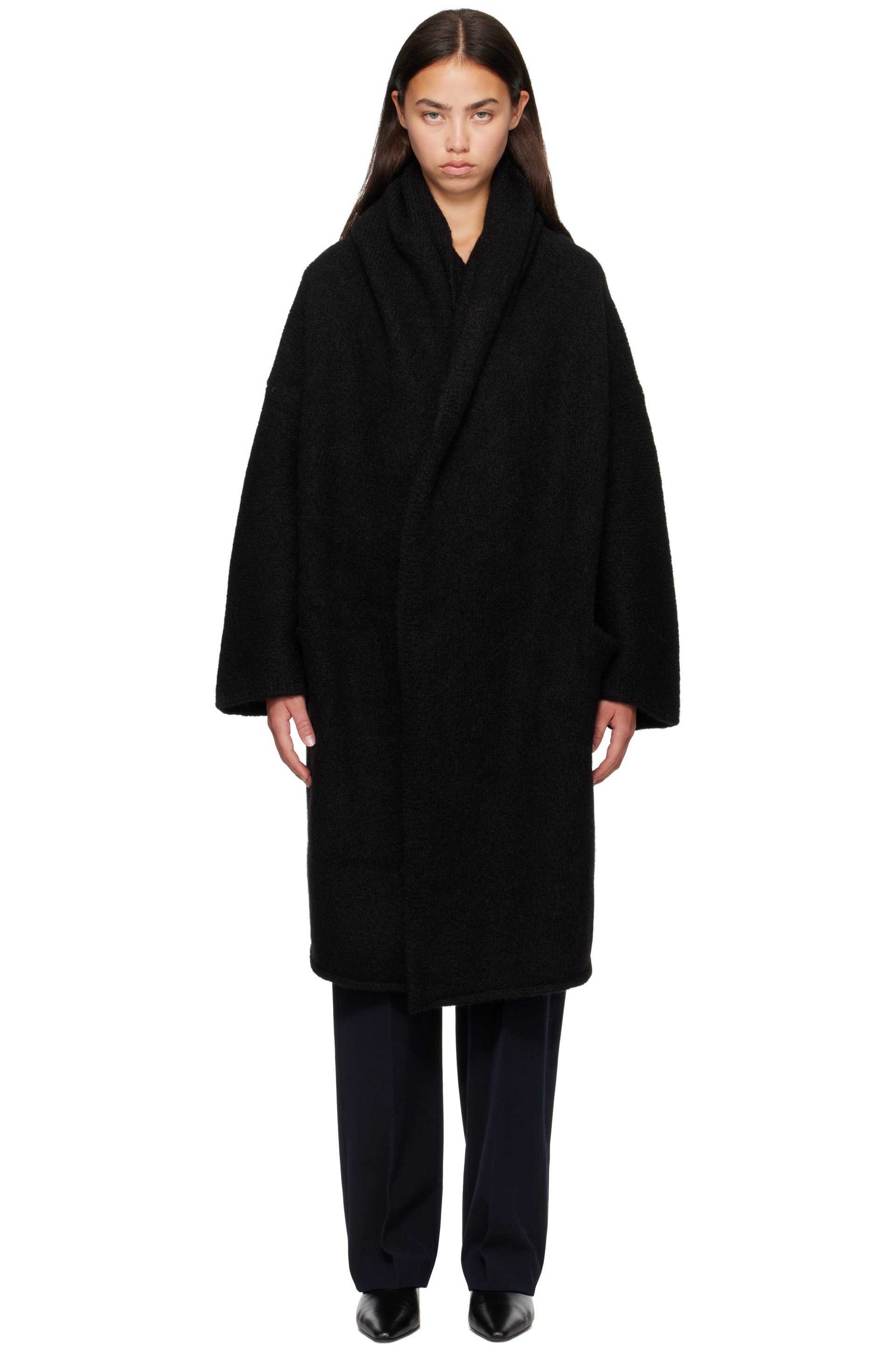 Lauren Manoogian - Black Capote Coat