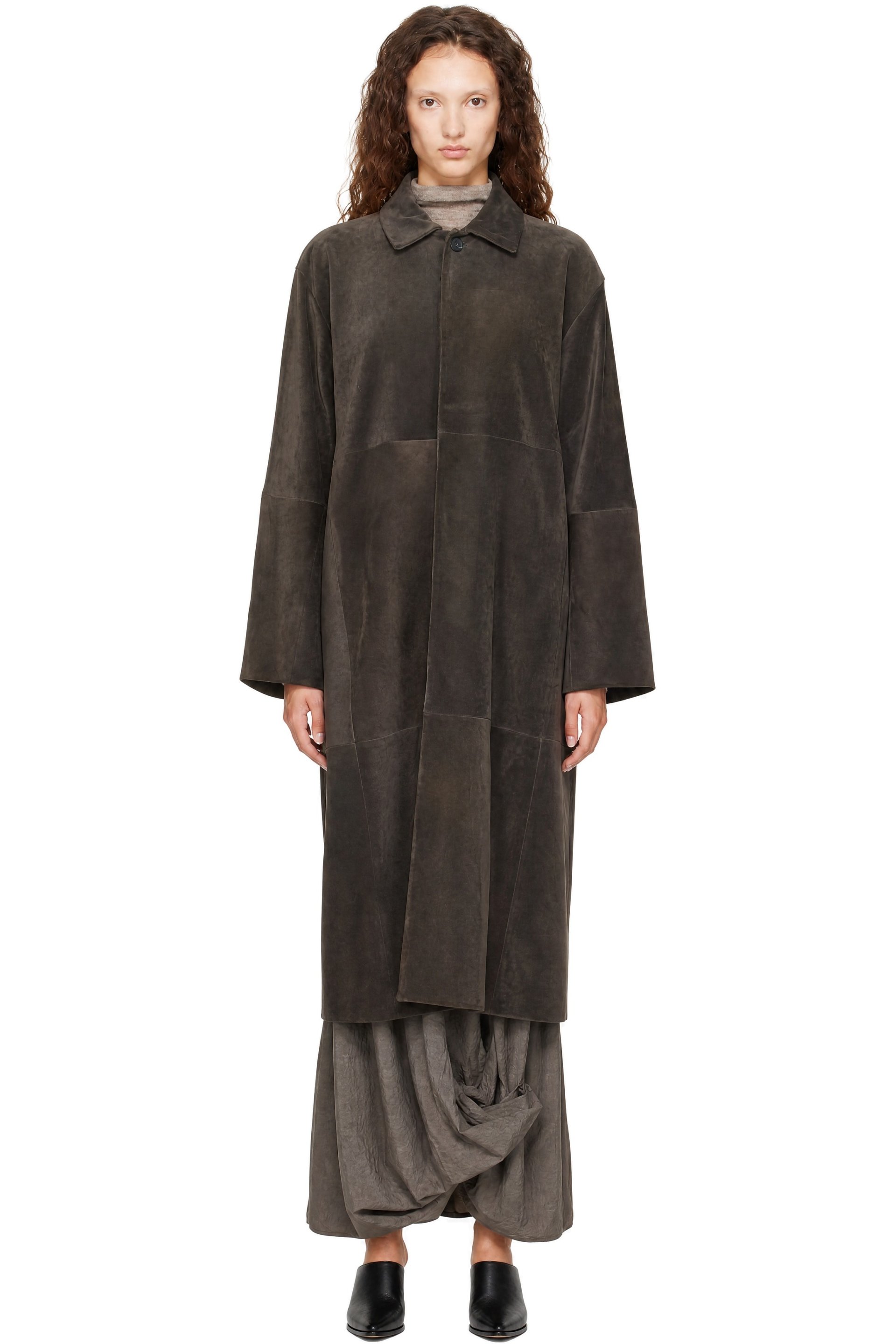 Lauren Manoogian - Gray Big Car Suede Coat