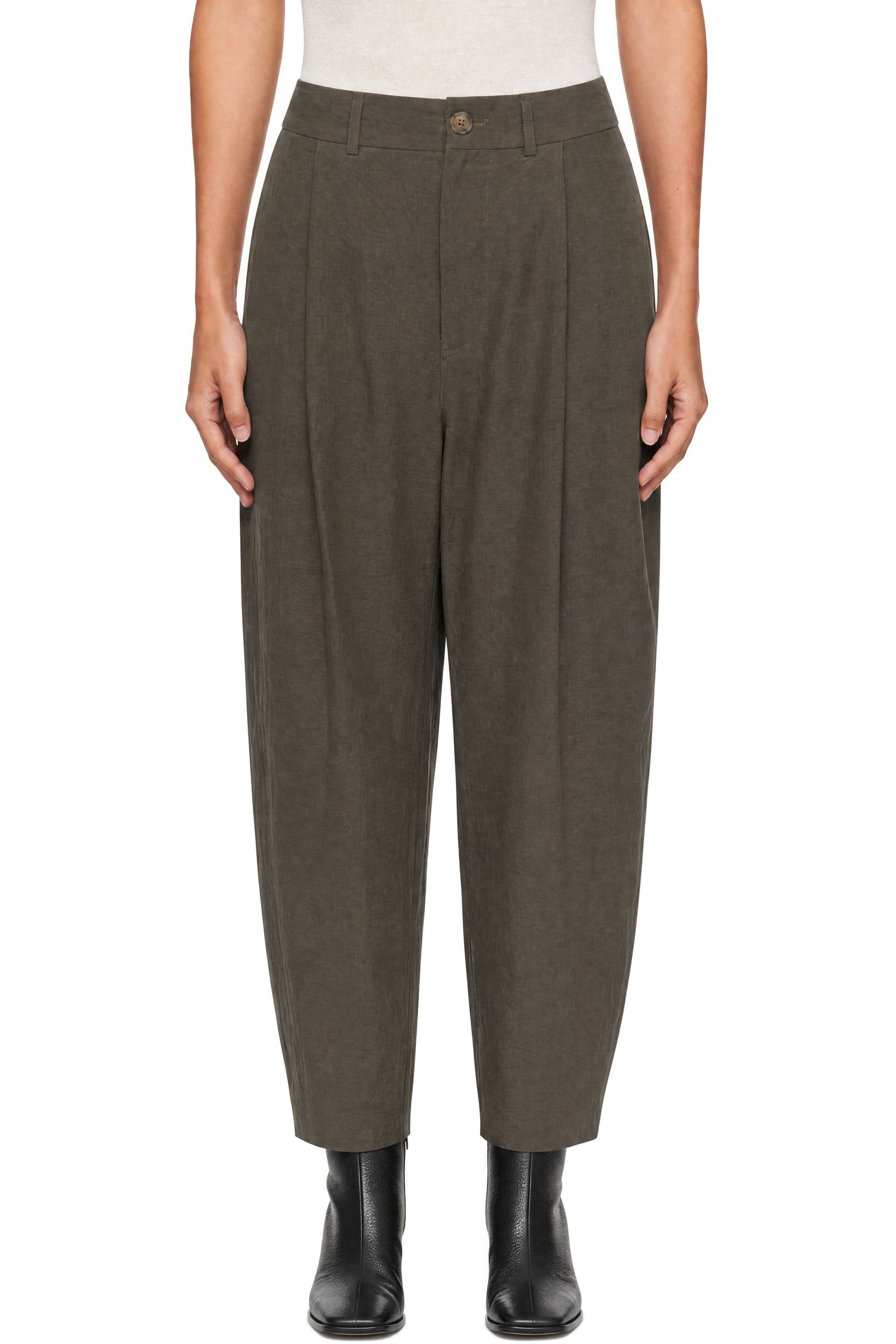 Lauren Manoogian - Taupe Taper Trousers