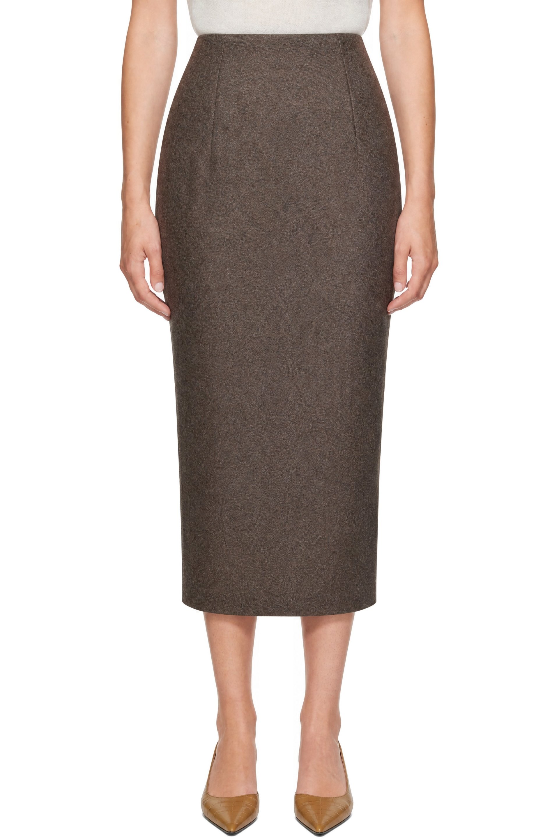 Lauren Manoogian - Brown Lano Hip Midi Skirt