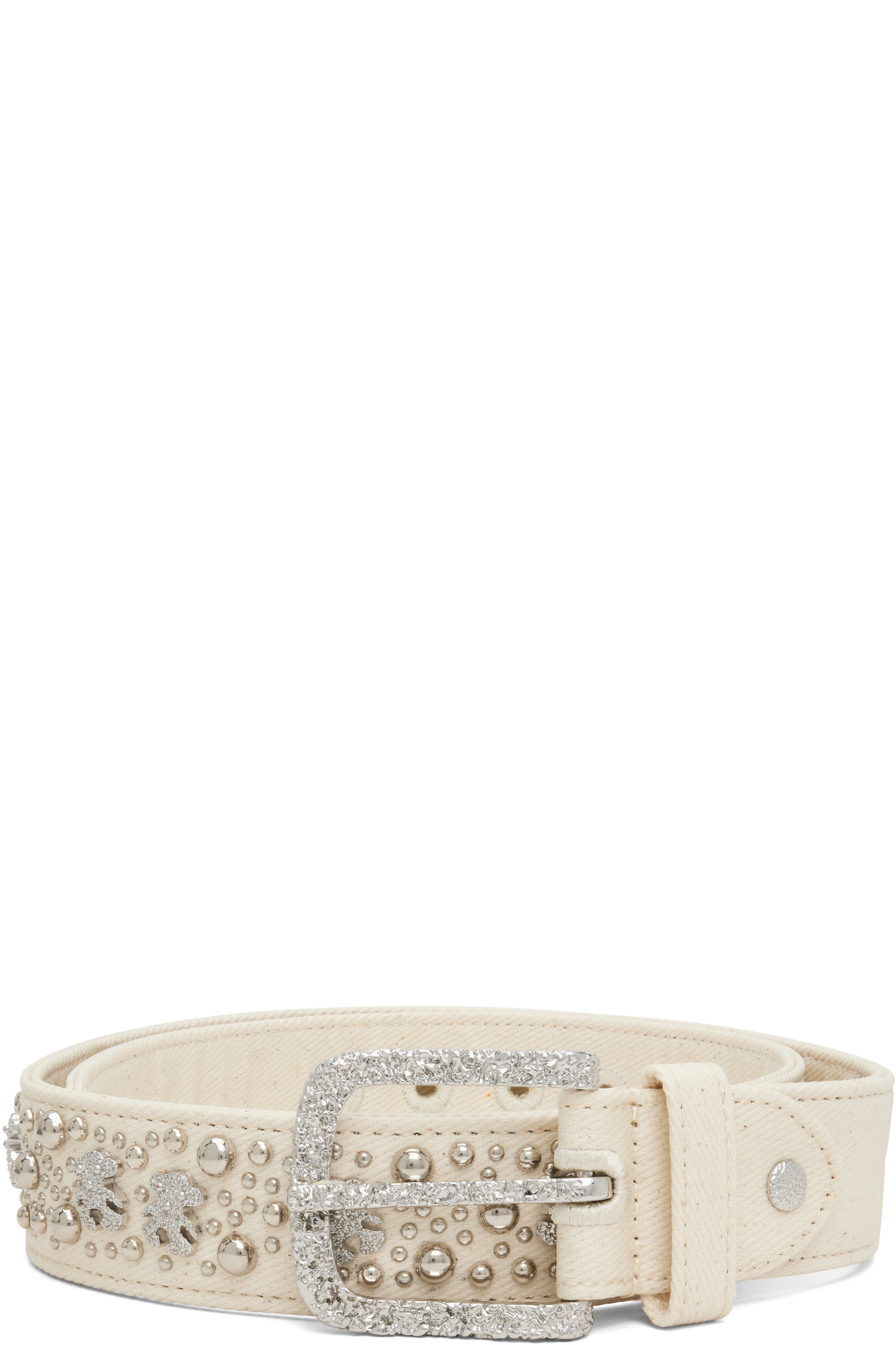 Veneda Carter - Off-White Waxed Teddy Studded Belt