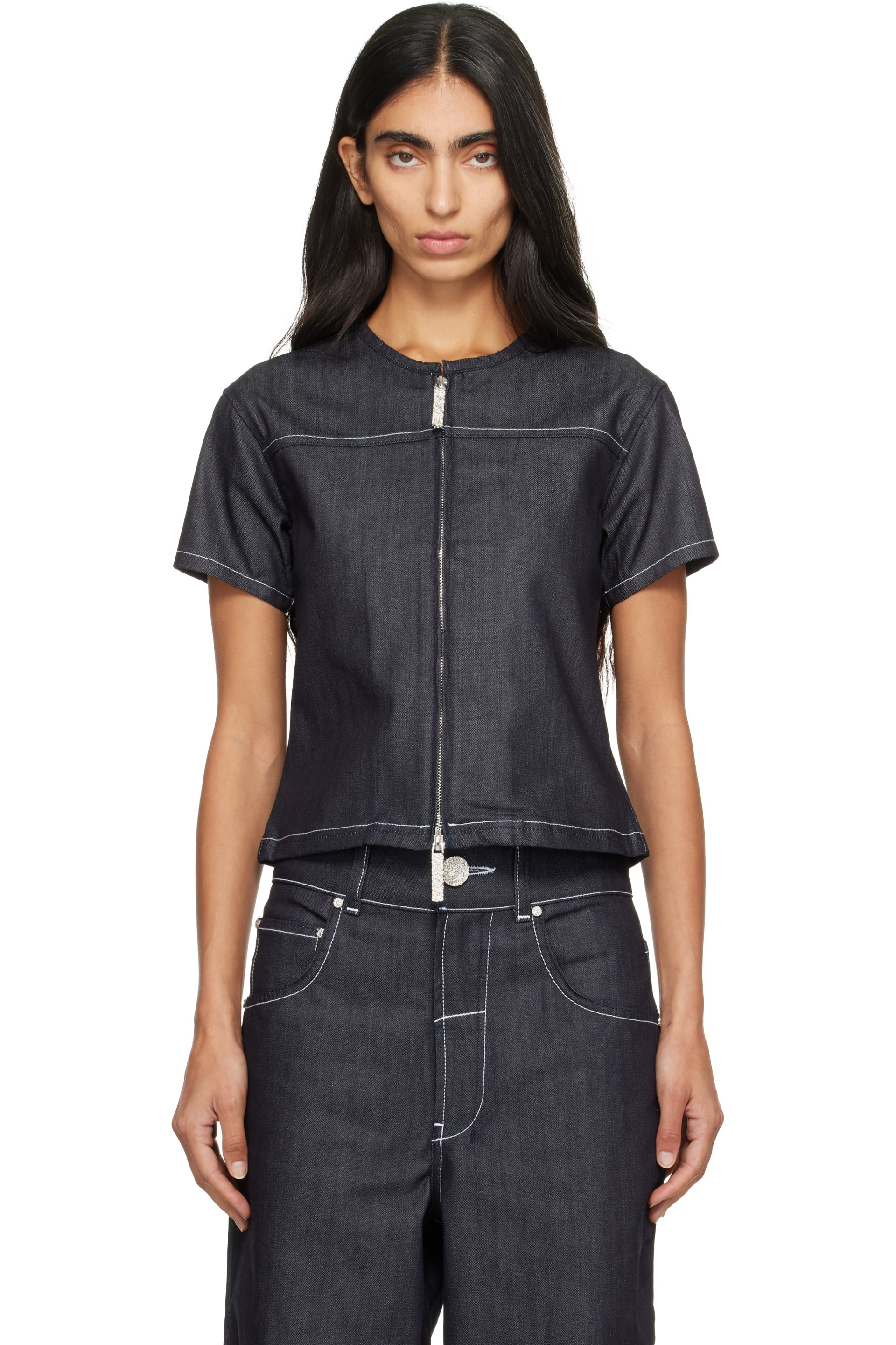 Veneda Carter - Navy Toni Denim Top