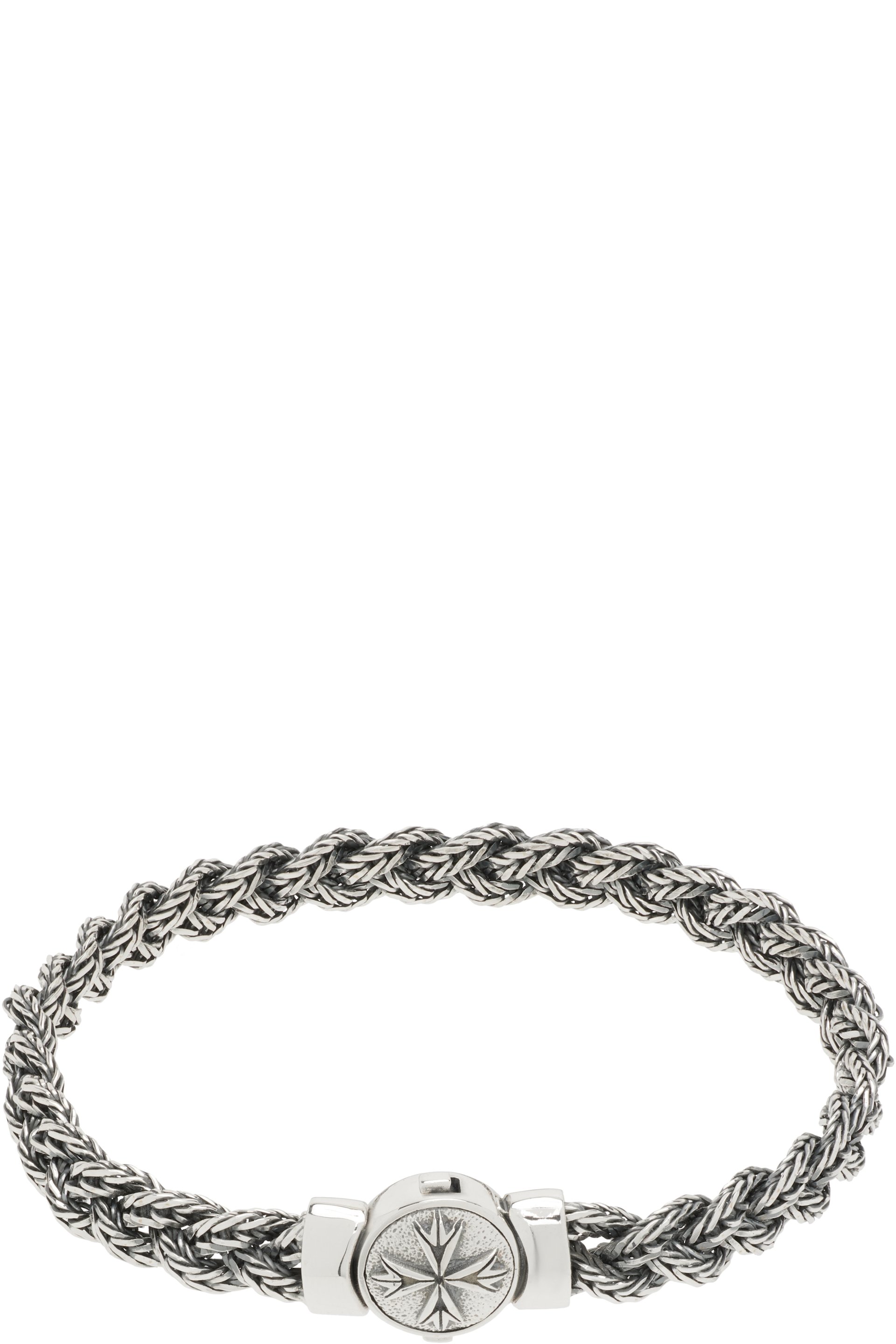 Emanuele Bicocchi - Small Diamond-Cut Flat Braided Bracelet