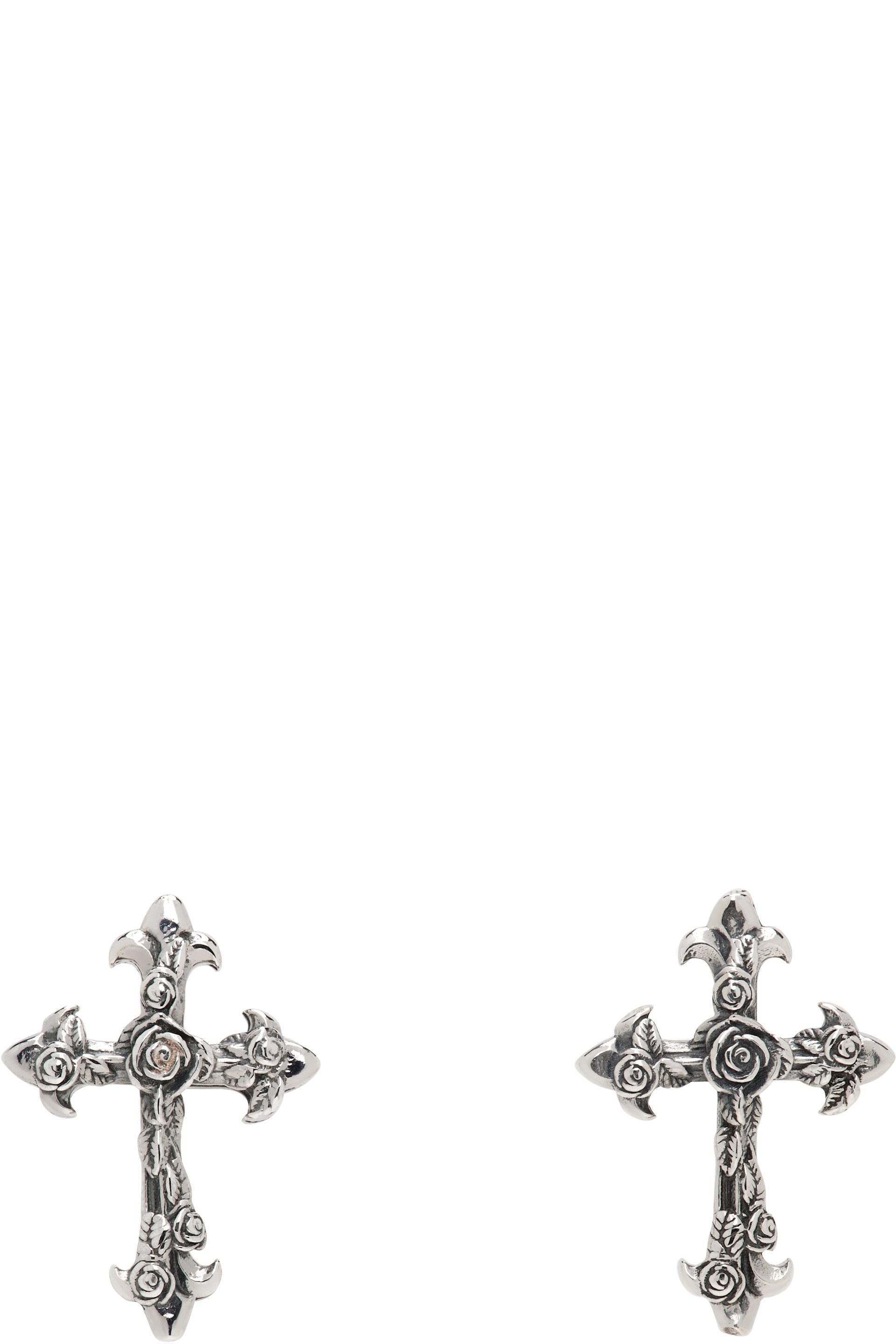 Emanuele Bicocchi - Rose Cross Stud Earrings